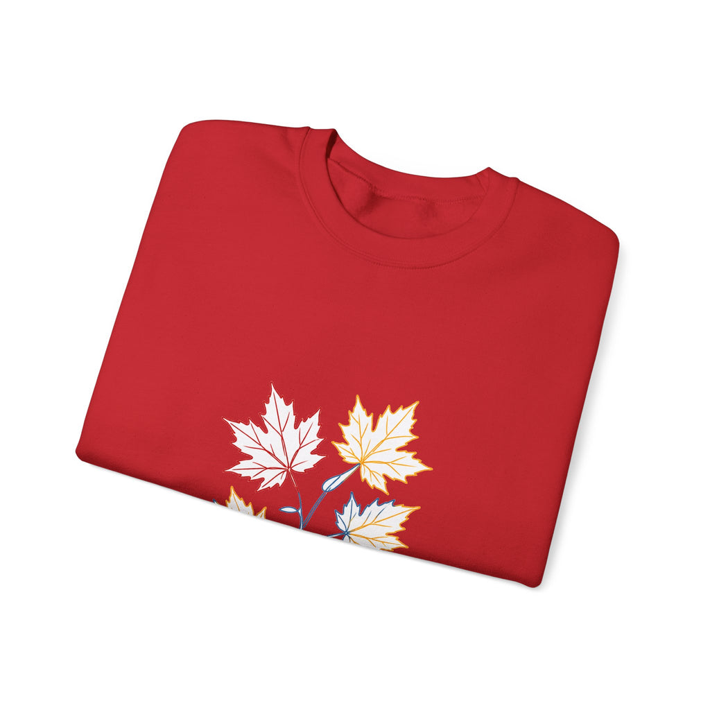 Matching Couple Sweatshirt - Cherry Blossom & Maple Leaf Matching Couple Comfort Colors Crew Minimalist Art His Hers Christmas Gift - Design B