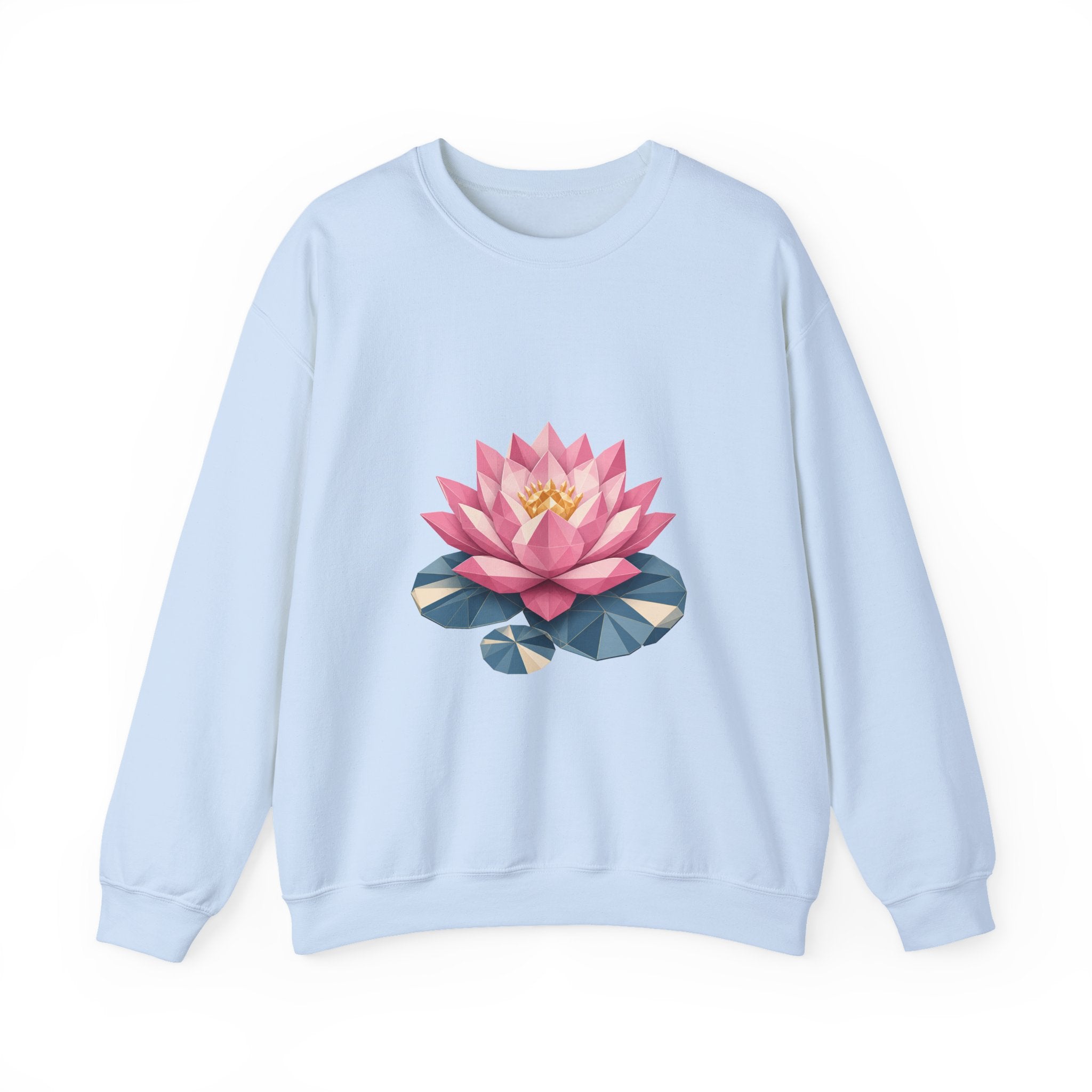 Matching Couple Sweatshirt - Open & Closed Lotus Matching Couple Crewneck Sweatshirt Geometric Art His Hers Couple Gift - Design A