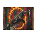 Seal Fire Hoop Wall Art Canvas 16×20 Baroque Home Office Decor Maximalist Print
