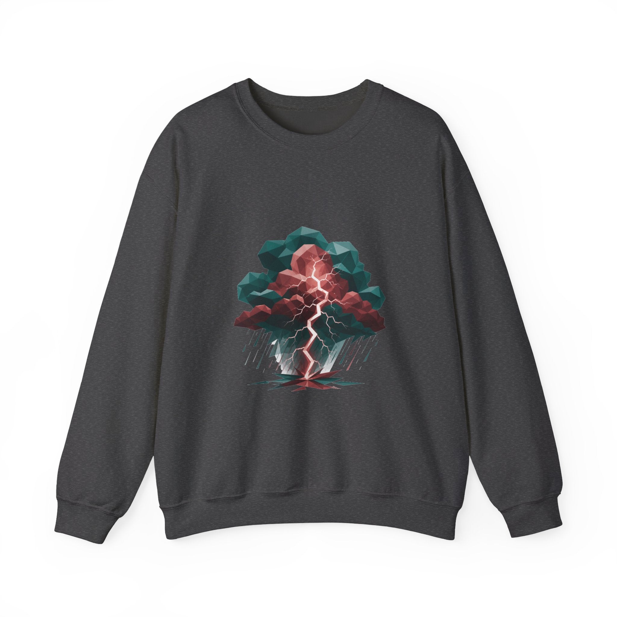 Matching Couple Sweatshirt - Storm & Rainbow Matching Couple Crewneck Sweatshirt Geometric Art His Hers Couple Gift - Design A