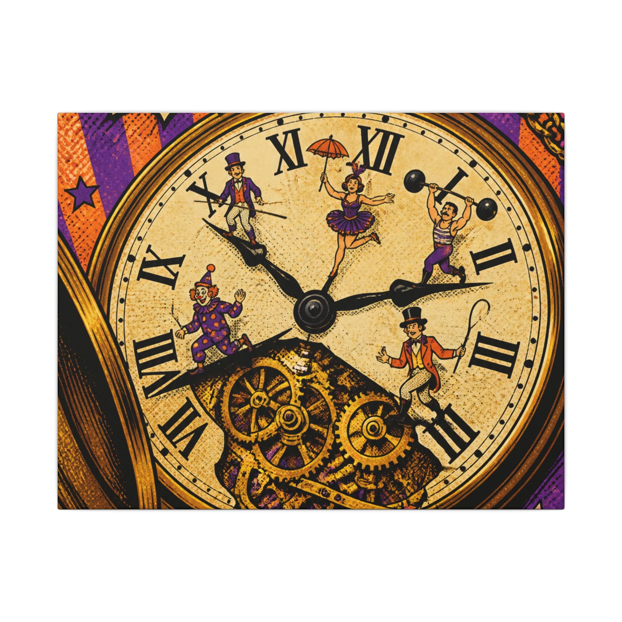 Pocket Watch Performers Wall Art Canvas 16×20 Pop Art Living Room Decor Maximalist Print