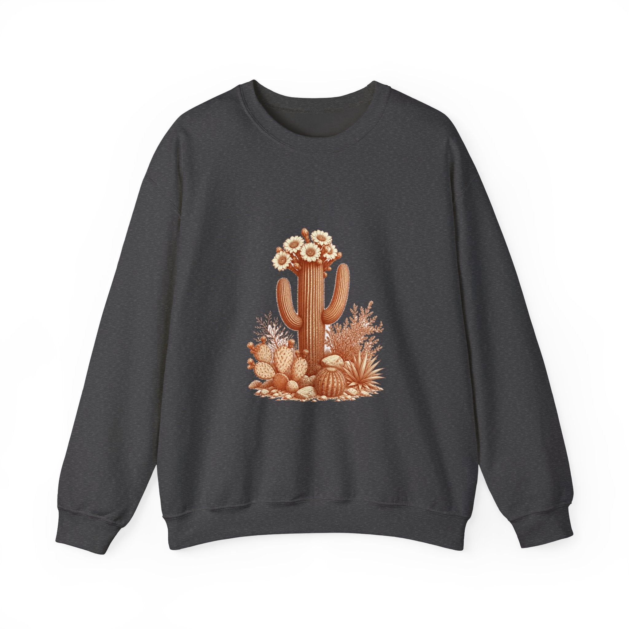 Matching Couple Sweatshirt - Desert & Rainforest Matching Couple Crewneck Sweatshirt Vintage Art His Hers Wedding Gift - Design A