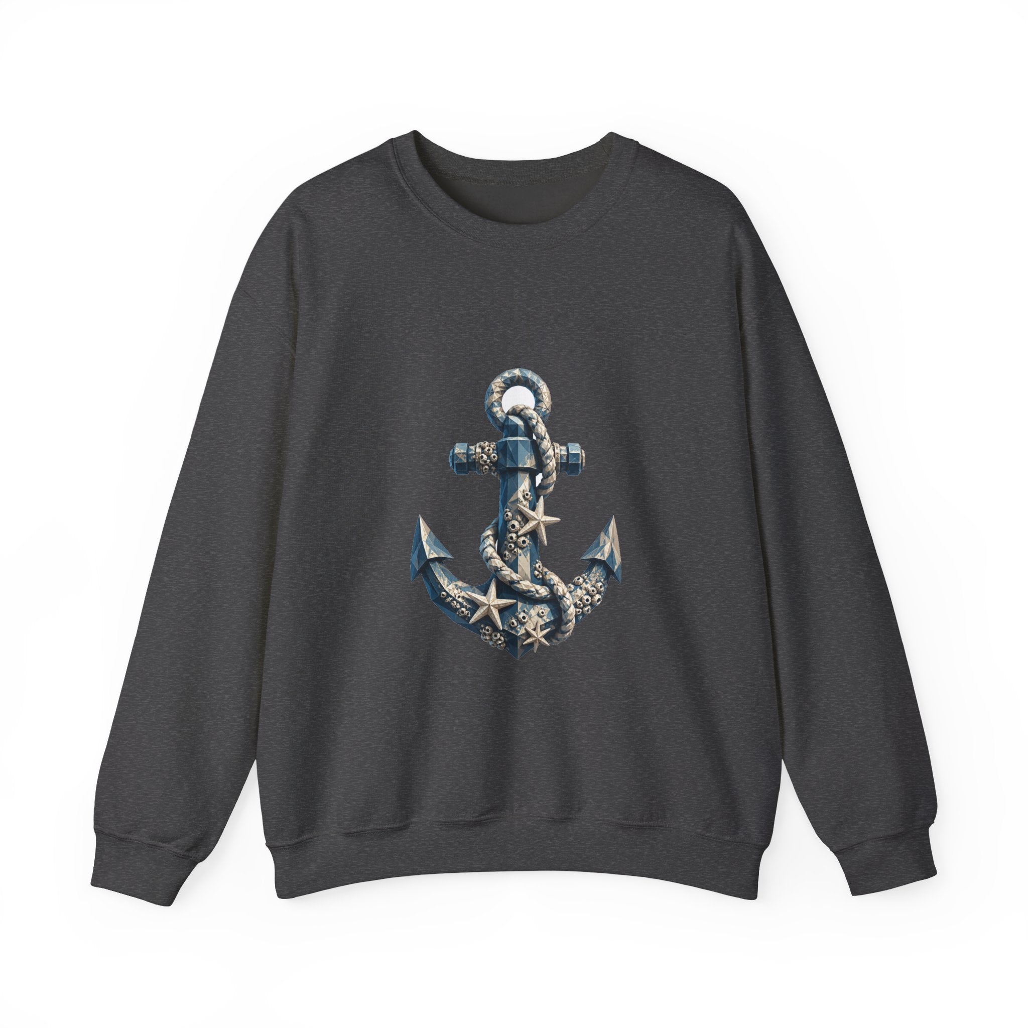 Matching Couple Sweatshirt - Anchor & Sail Matching Couple Premium Fleece Sweatshirt Geometric Art His Hers Love Gift - Design A