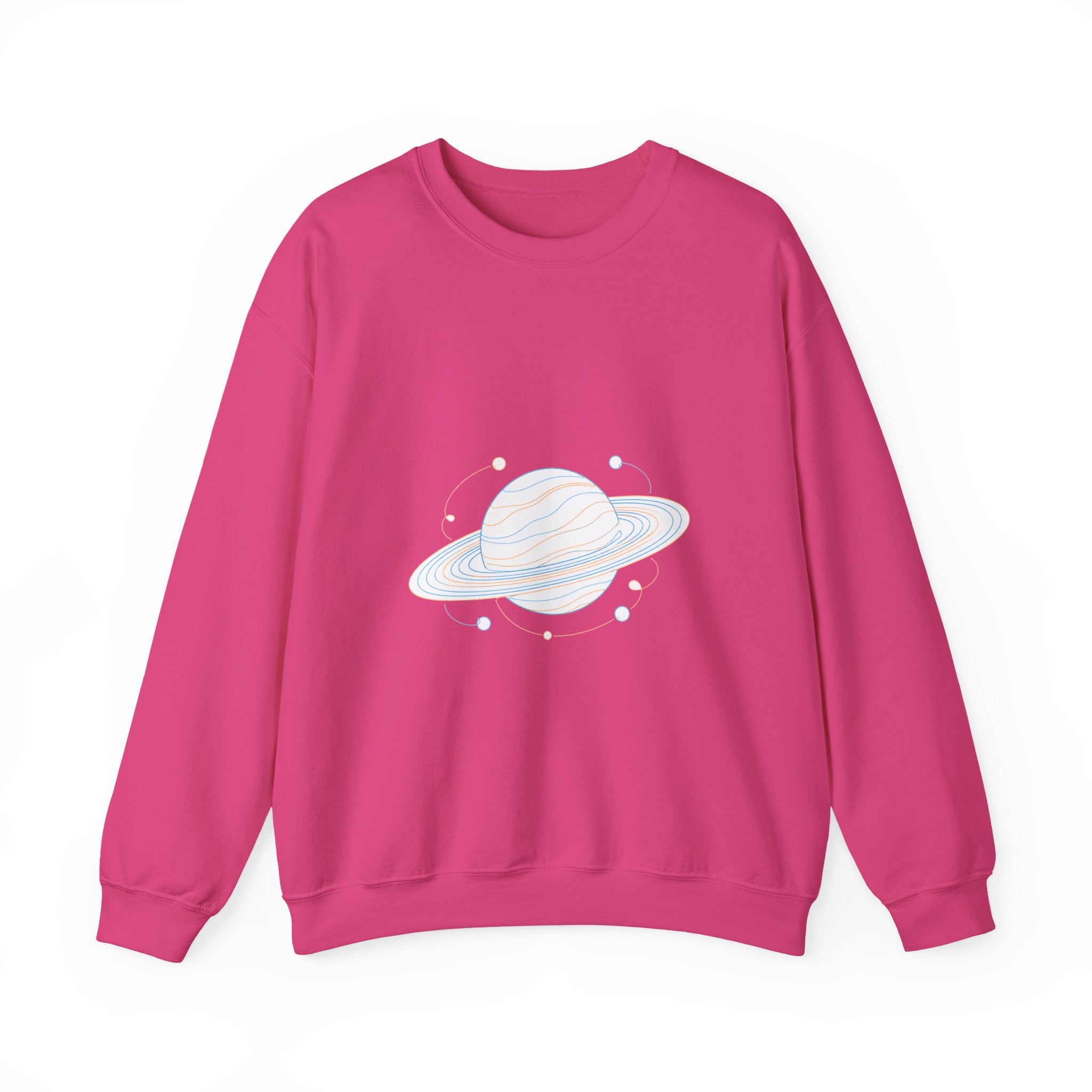 Matching Couple Sweatshirt - Saturn & Jupiter Matching Couple Premium Fleece Sweatshirt Minimalist Art His Hers Christmas Gift - Design A