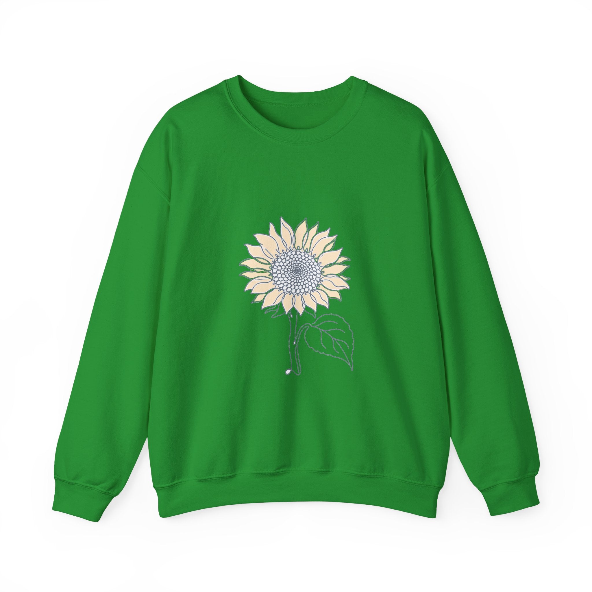 Matching Couple Sweatshirt - Sunflower & Moonflower Matching Couple Premium Fleece Sweatshirt Minimalist Art His Hers Christmas Gift - Design A