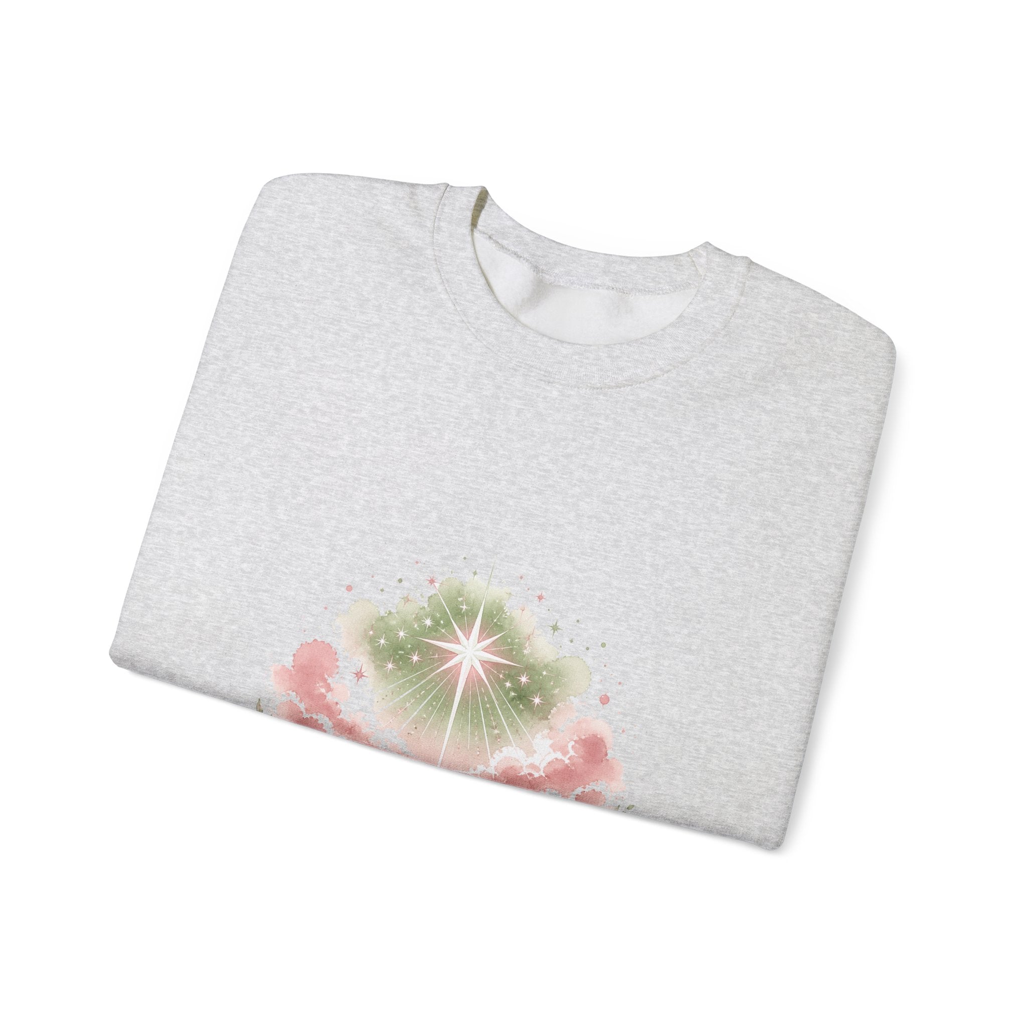Matching Couple Sweatshirt - Evening & Morning Star Matching Couple Comfort Colors Crew Watercolor Art His Hers Birthday Gift - Design B