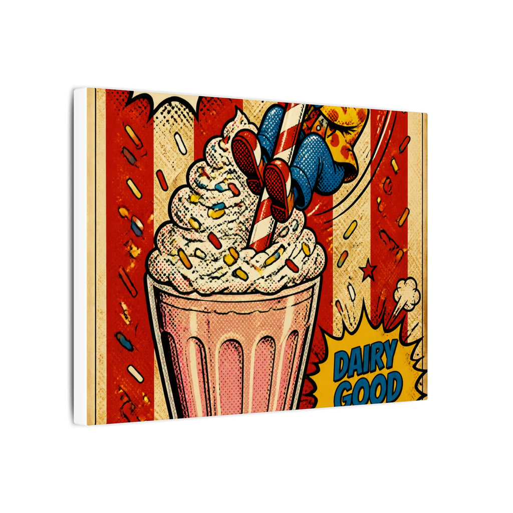 Milkshake Slide Clown Wall Art Canvas 24×36 Pop Art Restaurant Decor Maximalist Print