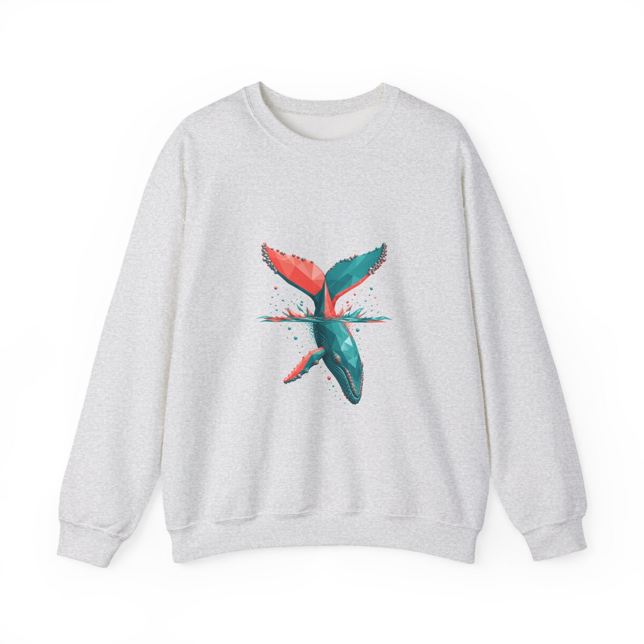 Matching Couple Sweatshirt - Eagle & Whale Matching Couple Comfort Colors Crew Geometric Art His Hers Love Gift - Design B