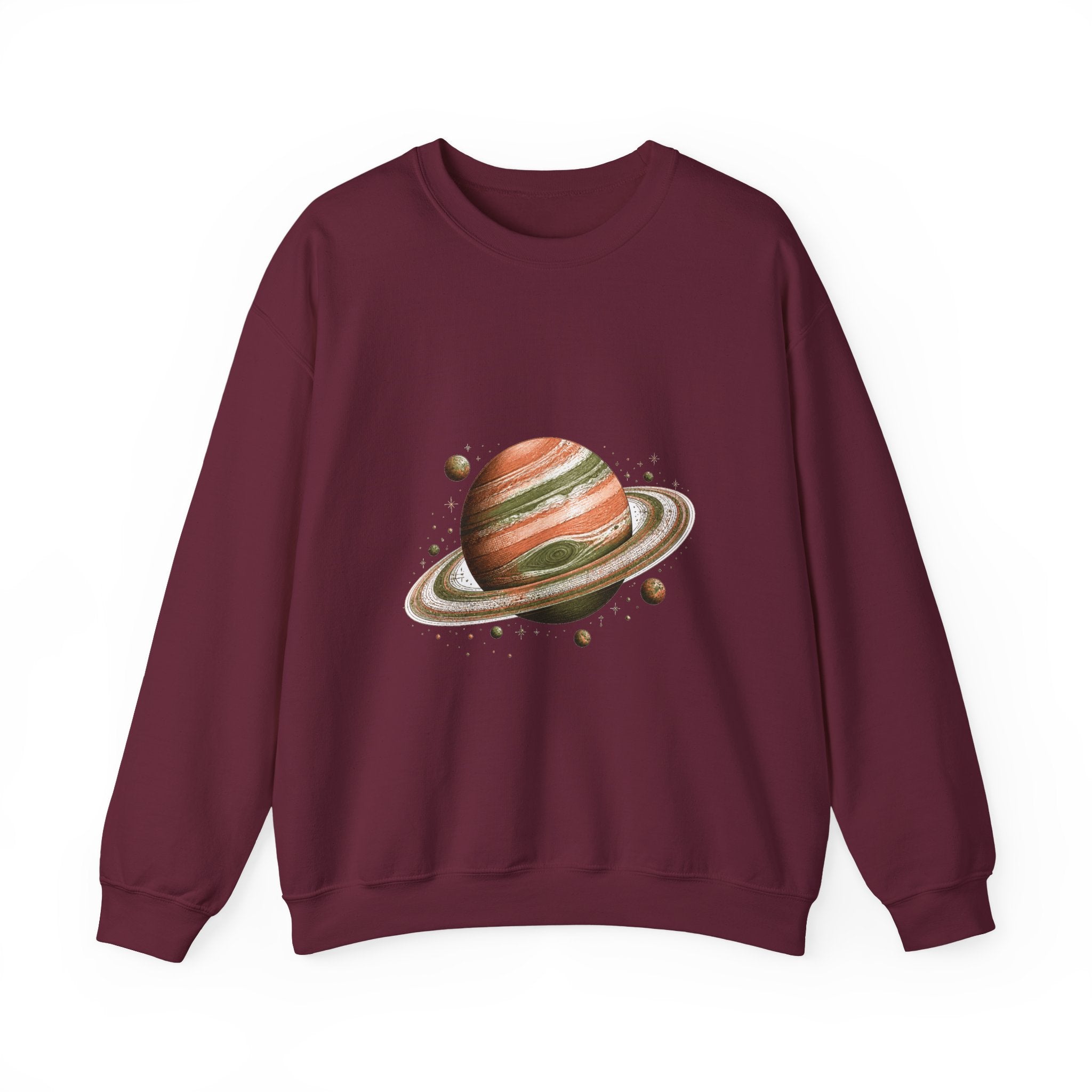 Matching Couple Sweatshirt - Astronaut & Planet Matching Couple Comfort Colors Crew Hand-Drawn Art His Hers Anniversary Gift - Design B