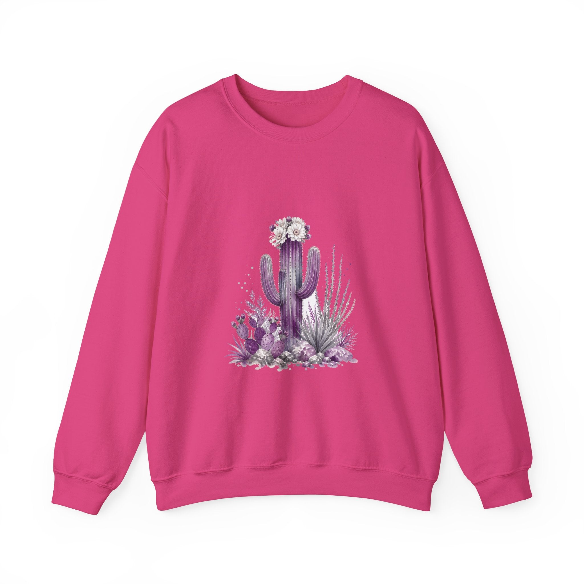 Matching Couple Sweatshirt - Desert & Rainforest Matching Couple Comfort Colors Crew Watercolor Art His Hers Birthday Gift - Design A