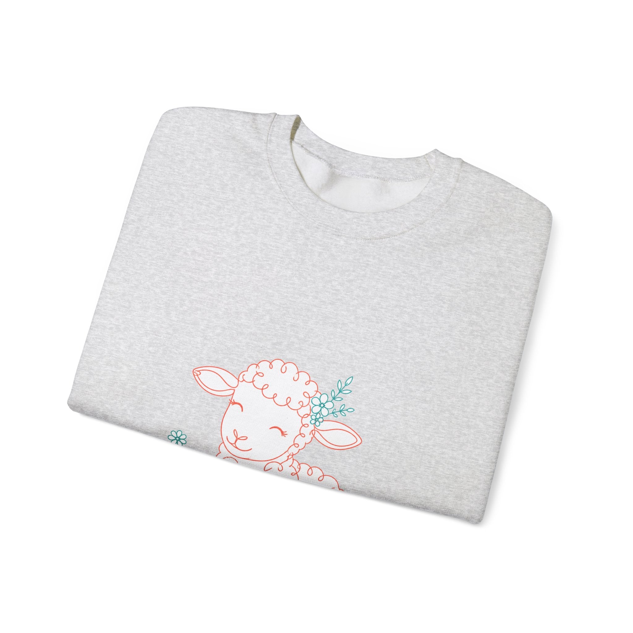 Matching Couple Sweatshirt - Lion & Lamb Matching Couple Premium Fleece Sweatshirt Minimalist Art His Hers Christmas Gift - Design B