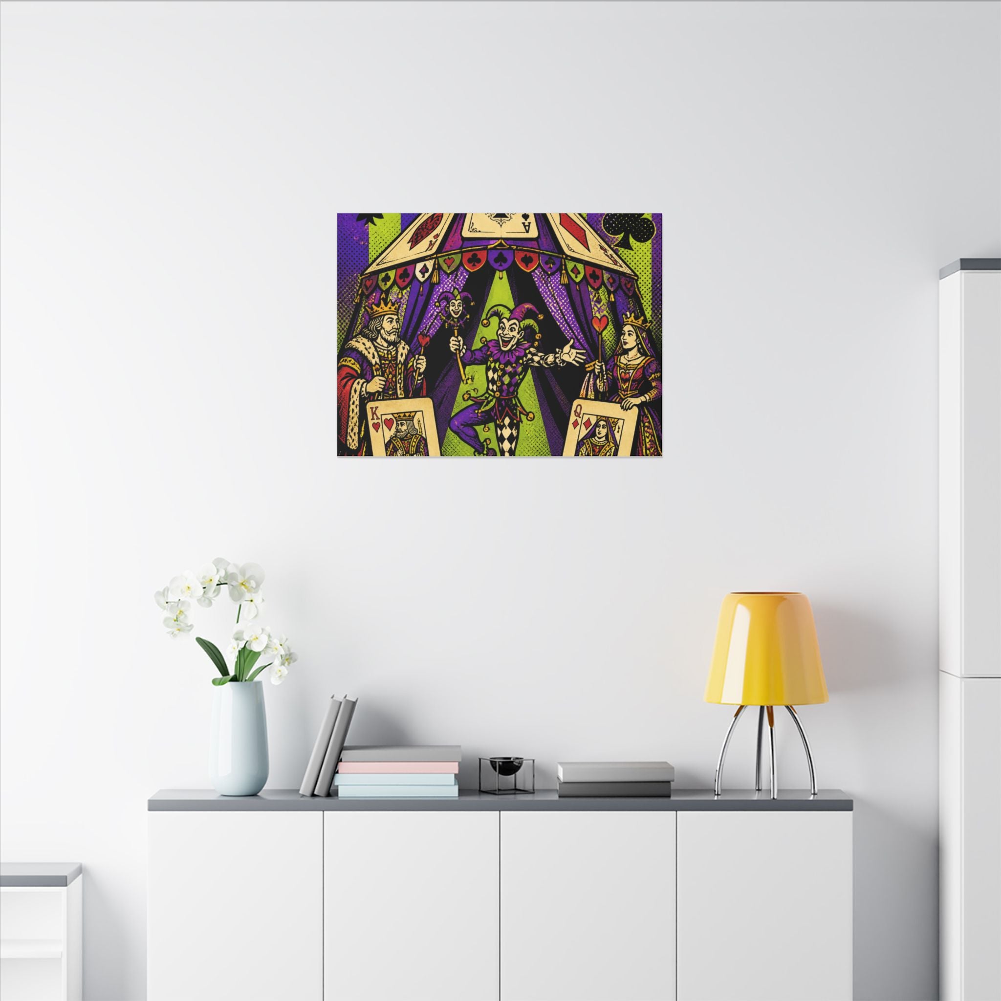 Playing Cards Tent Wall Art Canvas 16×20 Pop Art Living Room Decor Maximalist Print