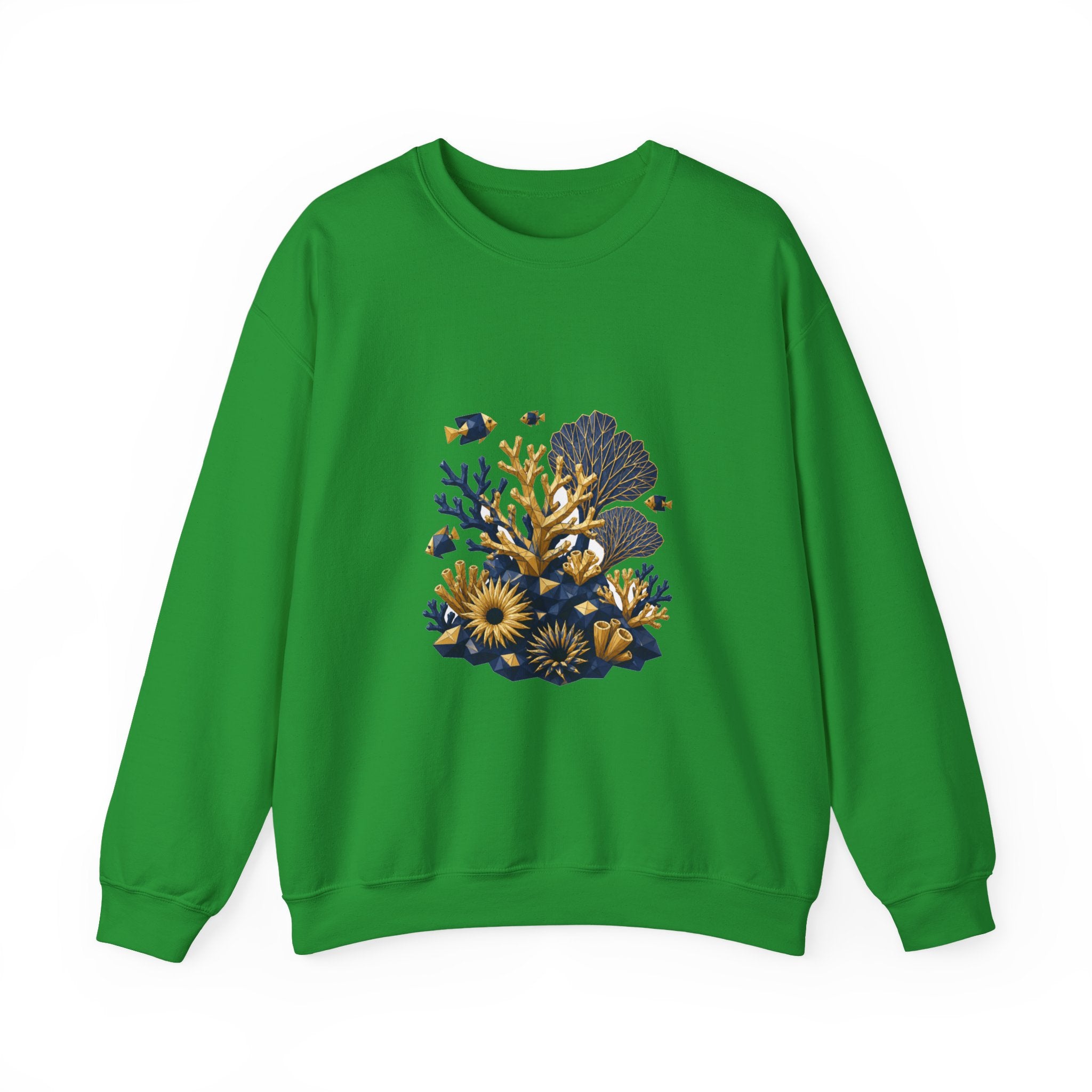 Matching Couple Sweatshirt - Coral Reef & Deep Sea Matching Couple Premium Fleece Sweatshirt Geometric Art His Hers Love Gift - Design A