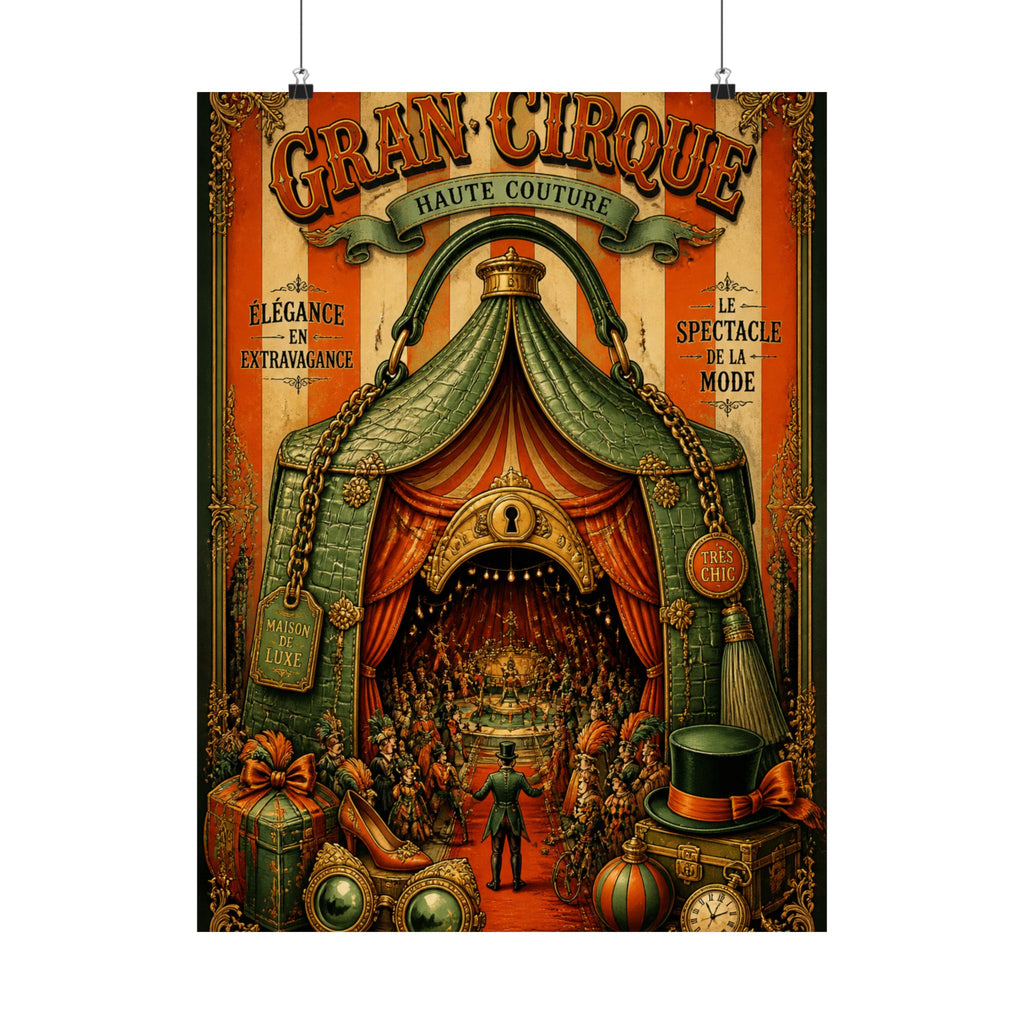 Handbag Big Top Wall Art Poster 18×24 Baroque Home Office Decor Maximalist Print