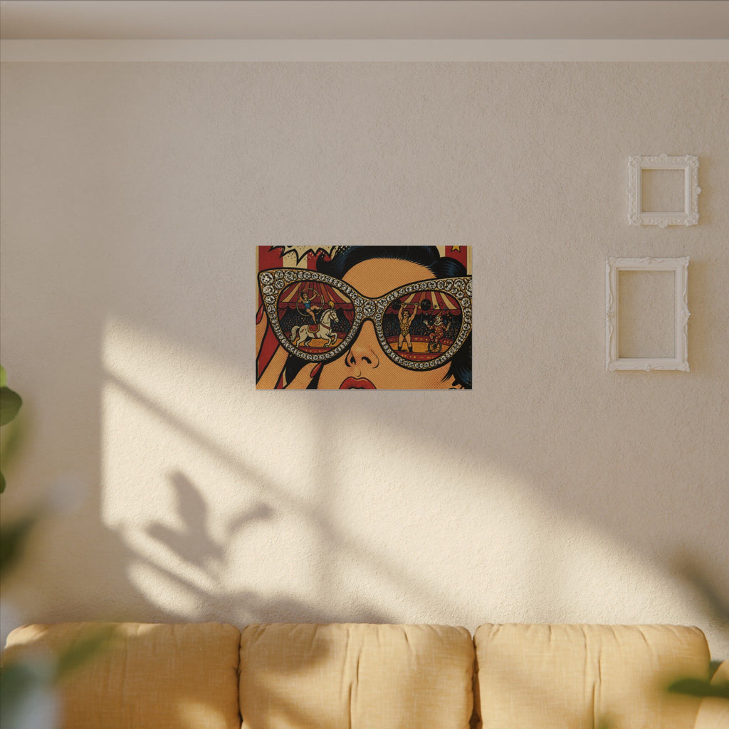 Sunglasses Circus Ring Wall Art Canvas 16×20 Pop Art Living Room Decor Maximalist Print