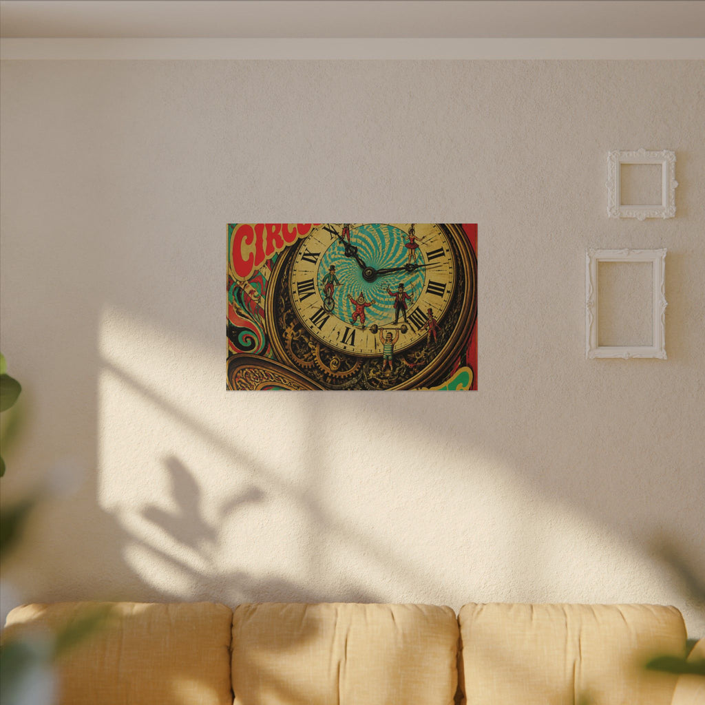 Pocket Watch Performers Wall Art Canvas 24×36 Psychedelic Dining Room Decor Maximalist Print