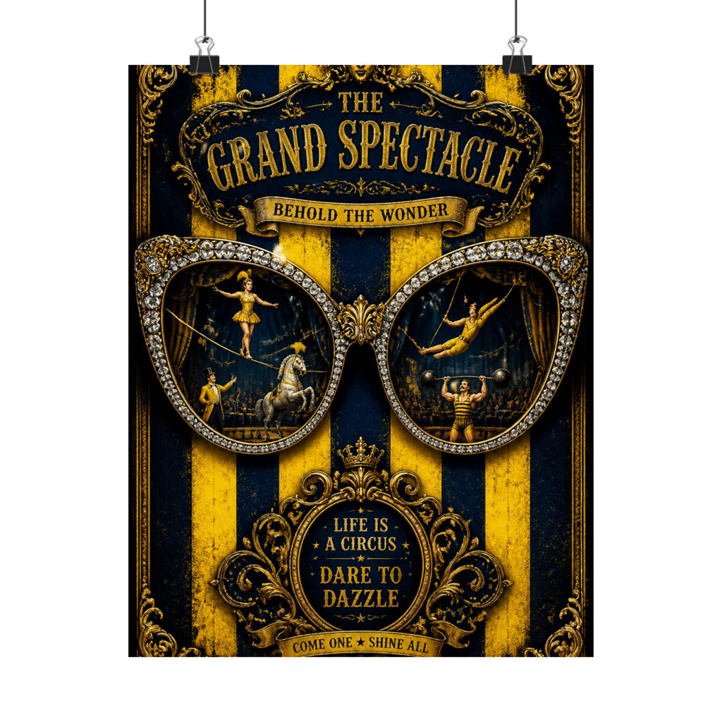 Sunglasses Circus Ring Wall Art Poster 18×24 Baroque Home Office Decor Maximalist Print