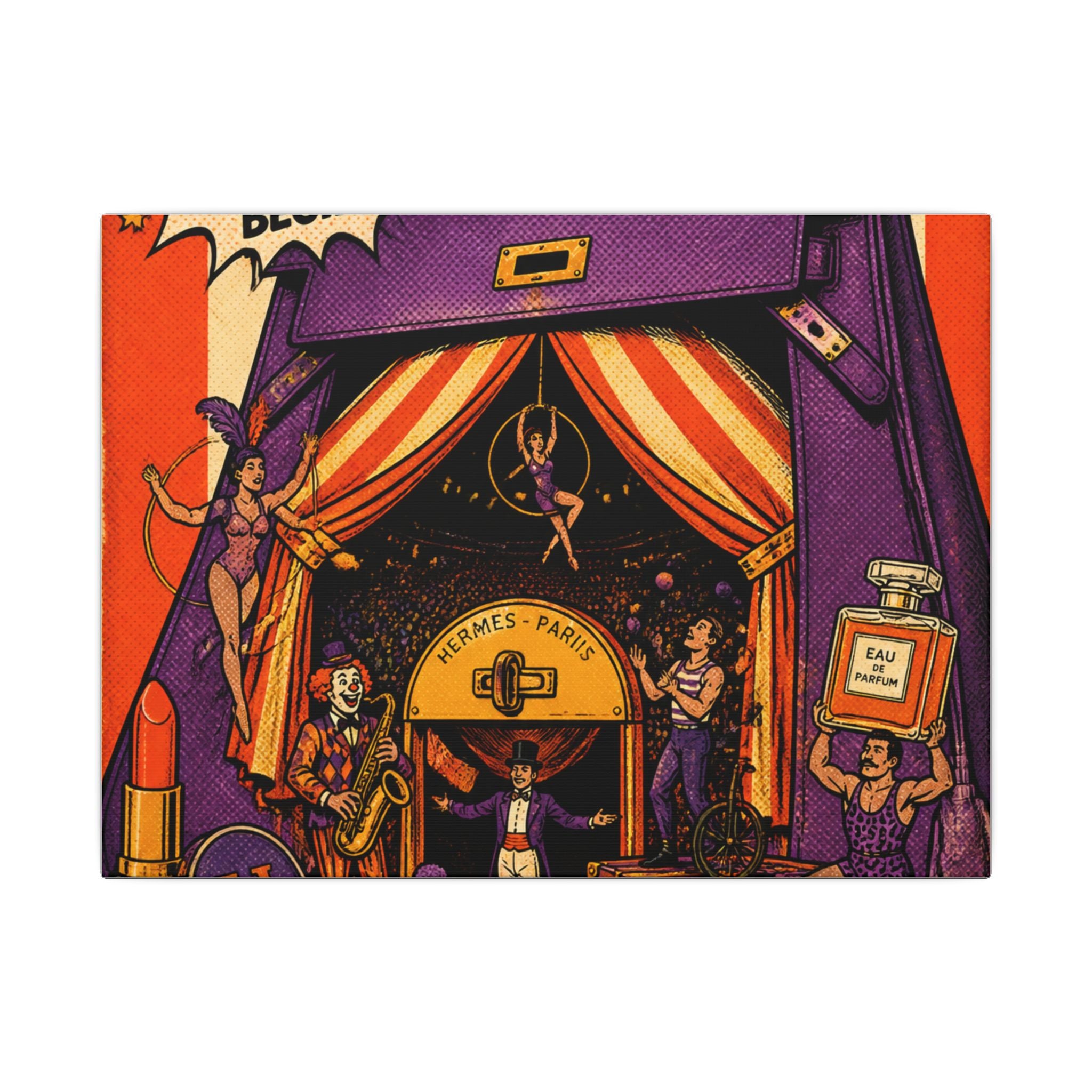 Handbag Big Top Wall Art Canvas 24×36 Pop Art Restaurant Decor Maximalist Print