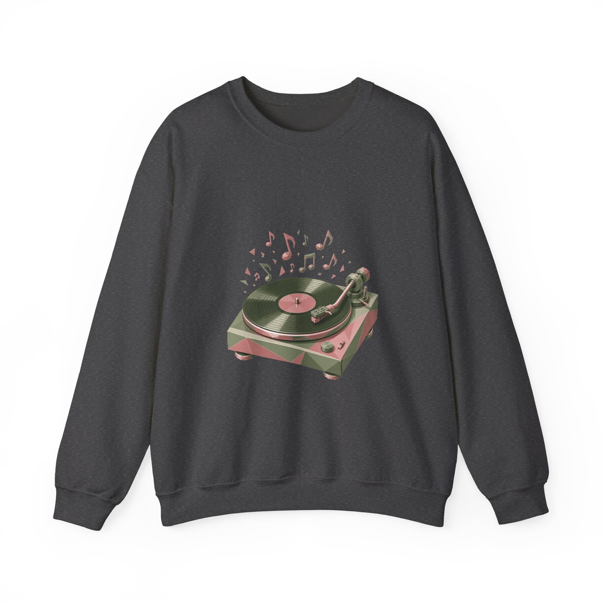 Matching Couple Sweatshirt - Vinyl & Cassette Matching Couple Comfort Colors Crew Geometric Art His Hers Love Gift - Design A