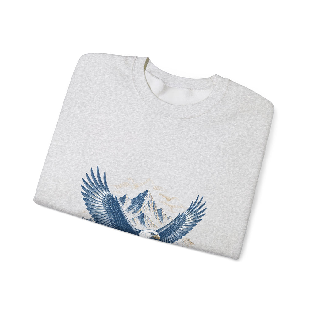 Matching Couple Sweatshirt - Eagle & Whale Matching Couple Comfort Colors Crew Hand-Drawn Art His Hers Anniversary Gift - Design A