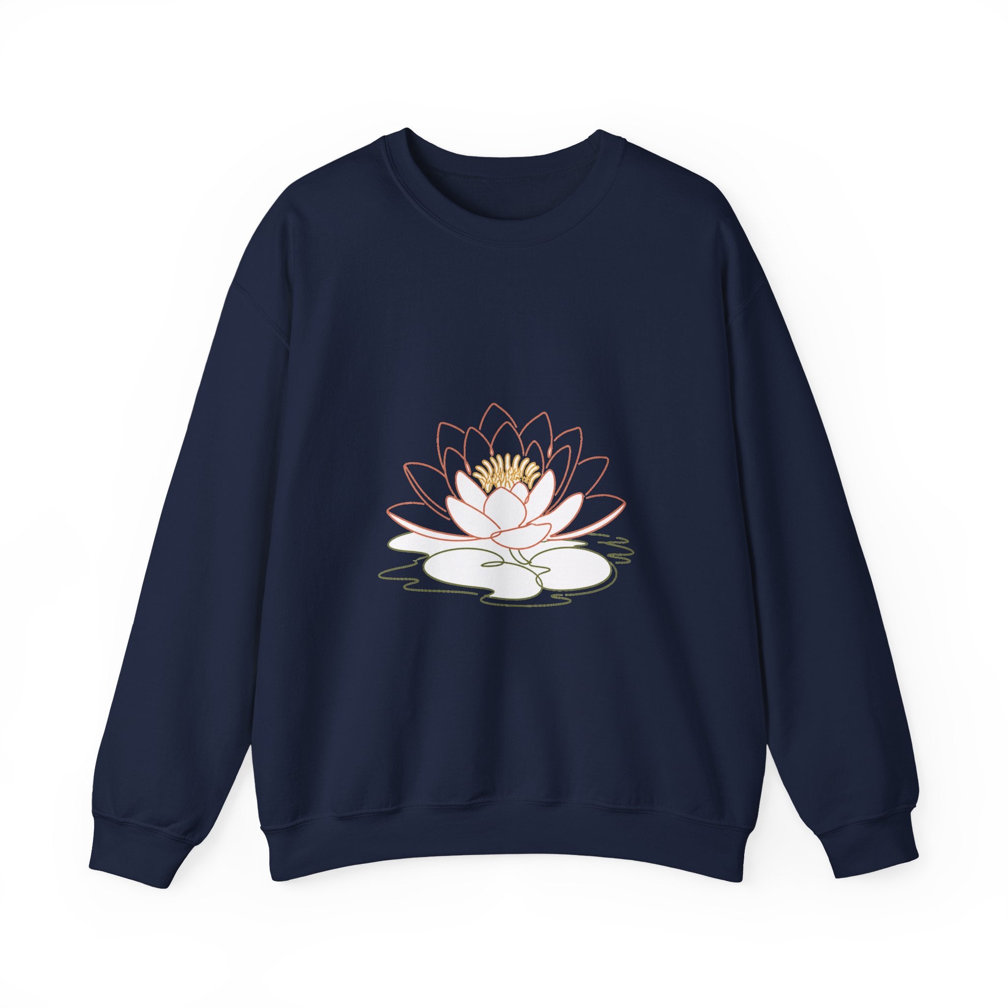 Matching Couple Sweatshirt - Open & Closed Lotus Matching Couple Comfort Colors Crew Minimalist Art His Hers Christmas Gift - Design A