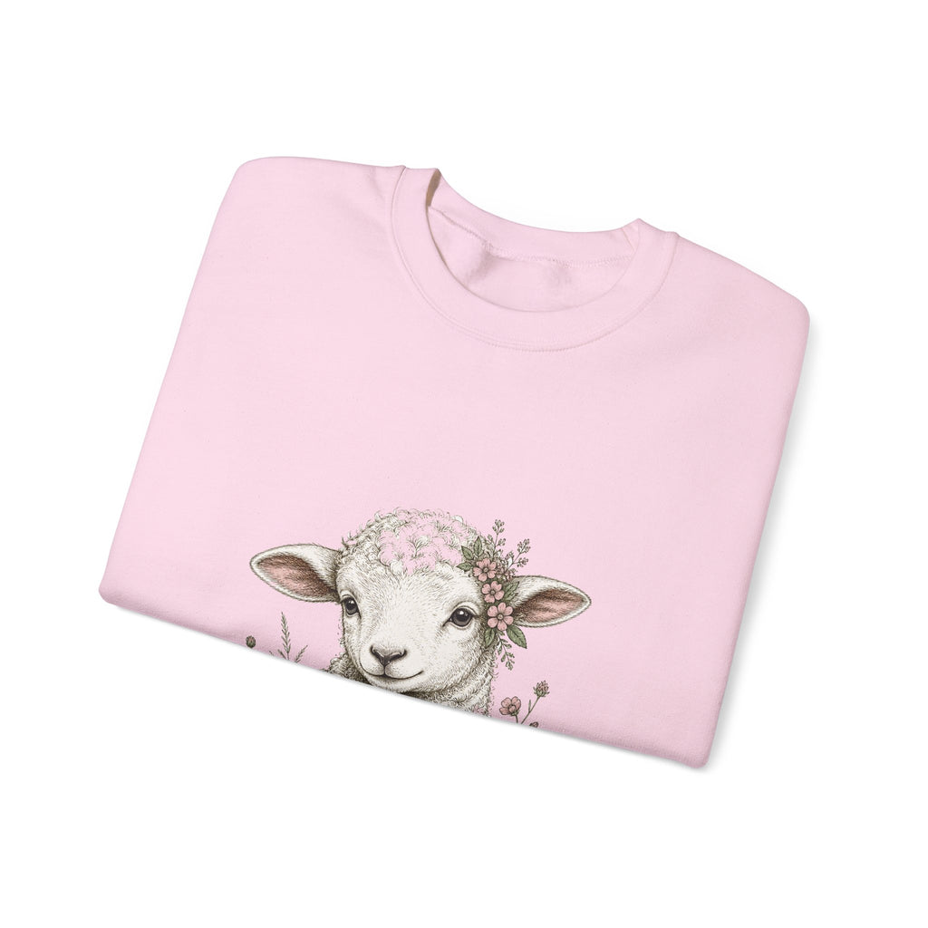 Matching Couple Sweatshirt - Lion & Lamb Matching Couple Premium Fleece Sweatshirt Hand-Drawn Art His Hers Anniversary Gift - Design B