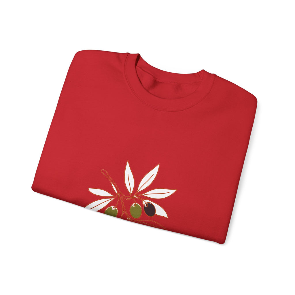 Matching Couple Sweatshirt - Olive Branch & Fig Matching Couple Premium Fleece Sweatshirt Minimalist Art His Hers Christmas Gift - Design A