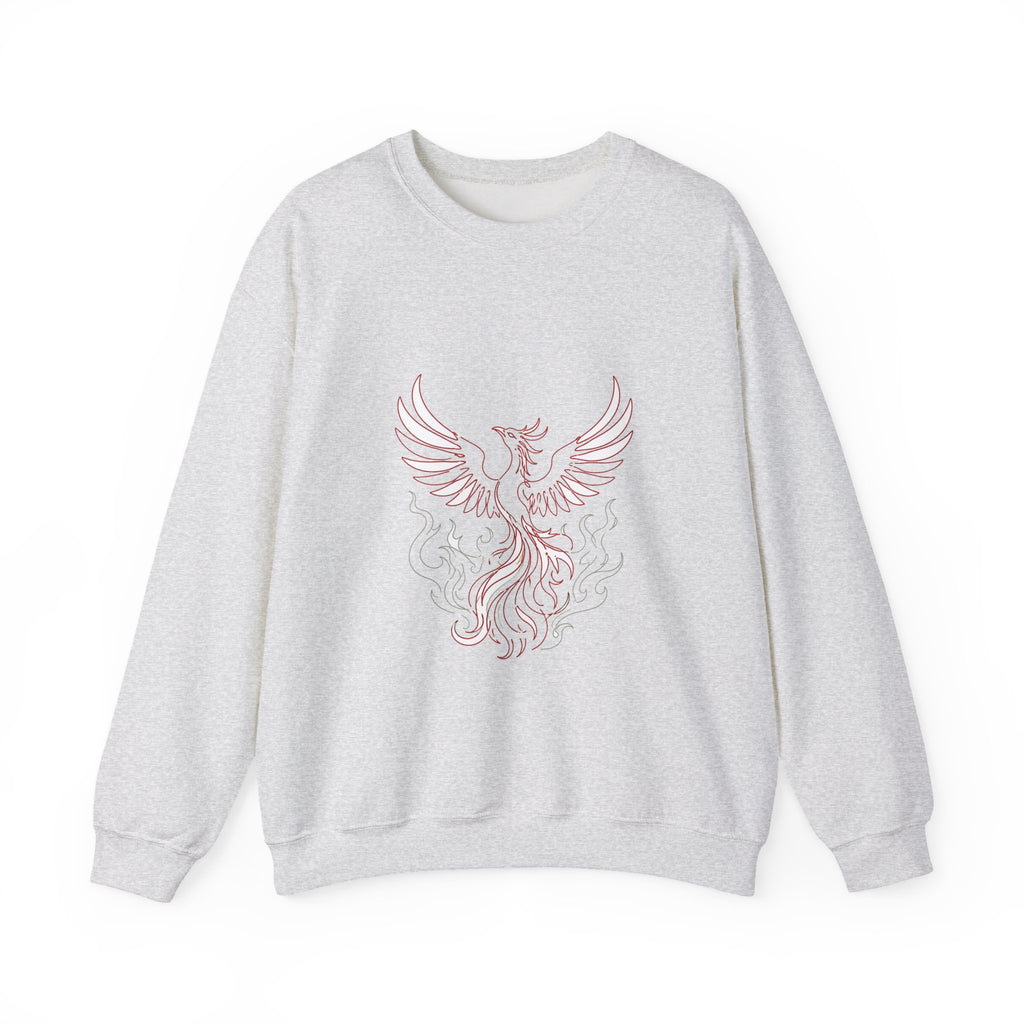 Matching Couple Sweatshirt - Dragon & Phoenix Matching Couple Crewneck Sweatshirt Minimalist Art His Hers Valentine Gift - Design B