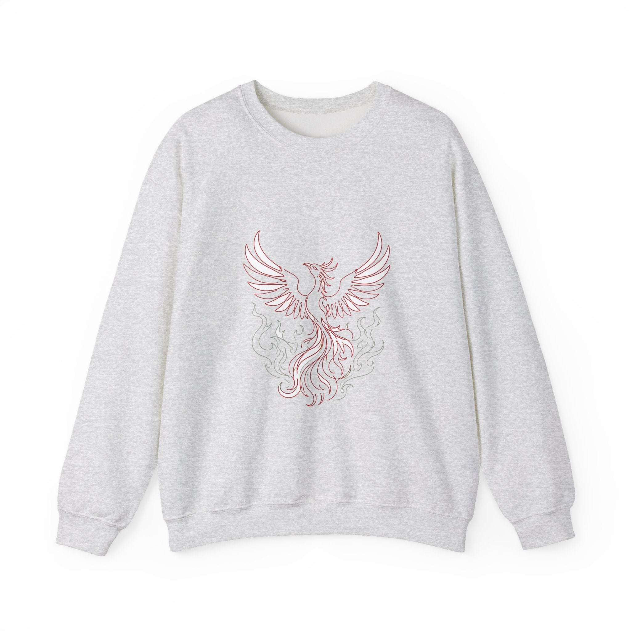 Matching Couple Sweatshirt - Dragon & Phoenix Matching Couple Crewneck Sweatshirt Minimalist Art His Hers Valentine Gift - Design B