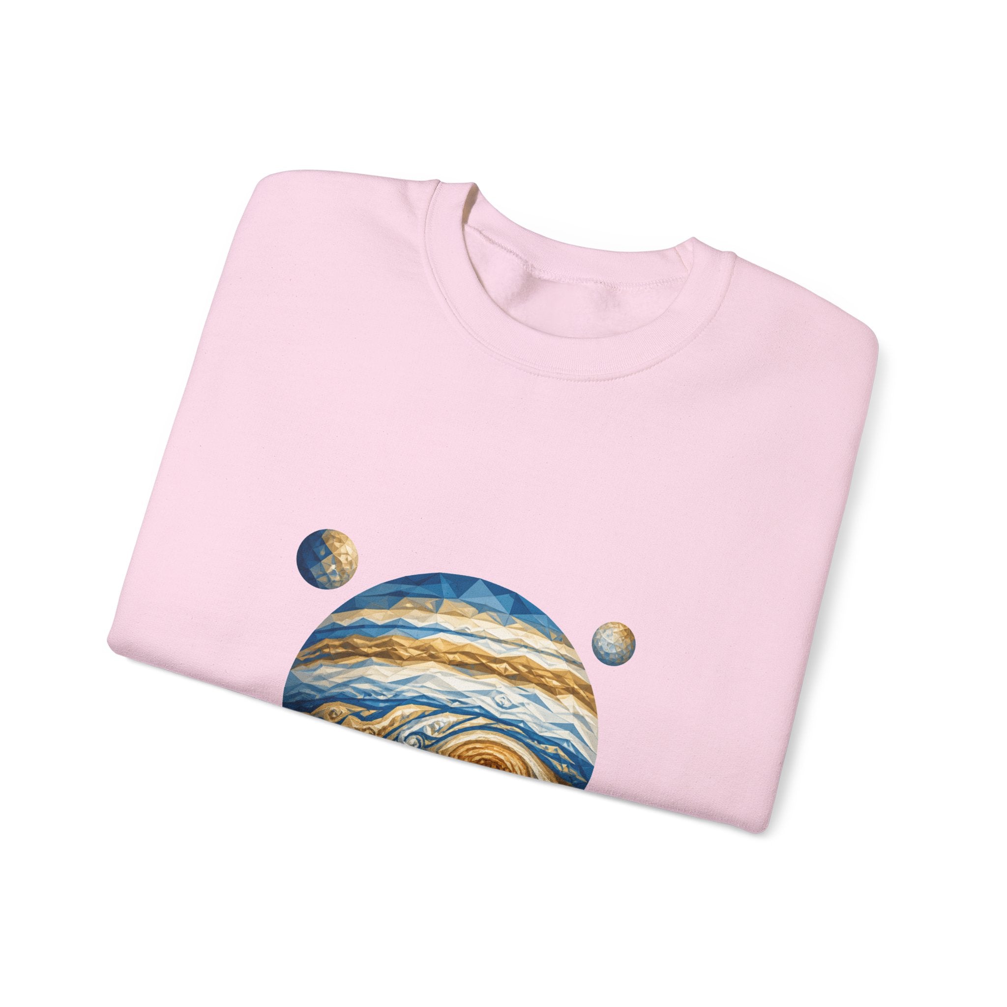 Matching Couple Sweatshirt - Saturn & Jupiter Matching Couple Premium Fleece Sweatshirt Geometric Art His Hers Love Gift - Design B