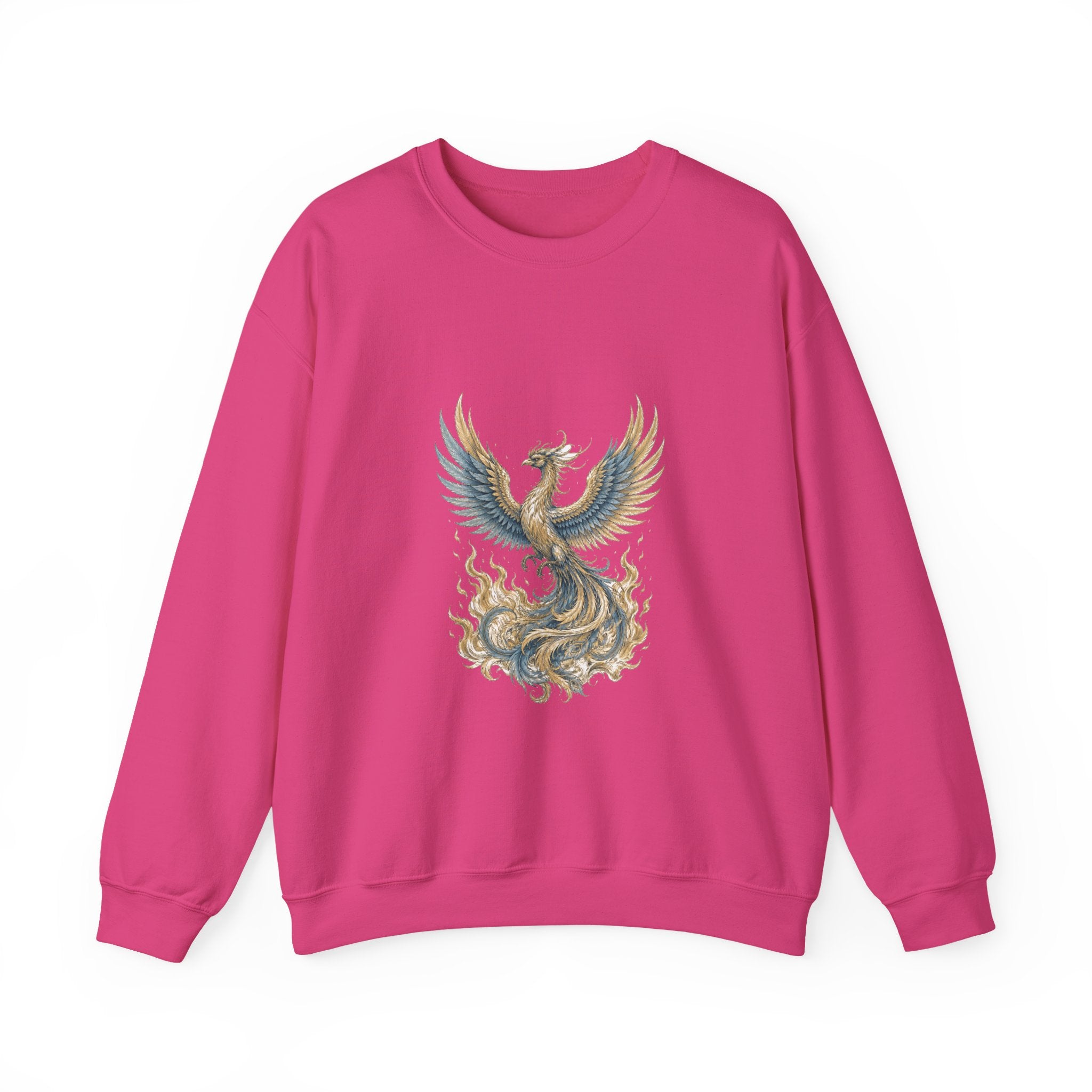 Matching Couple Sweatshirt - Dragon & Phoenix Matching Couple Crewneck Sweatshirt Hand-Drawn Art His Hers Best Friend Gift - Design B