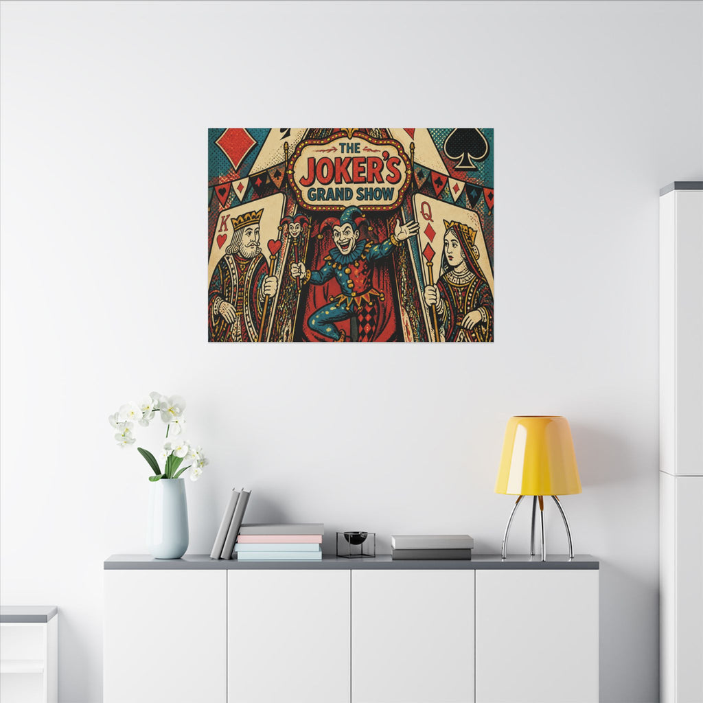 Playing Cards Tent Wall Art Canvas 24×36 Pop Art Restaurant Decor Maximalist Print