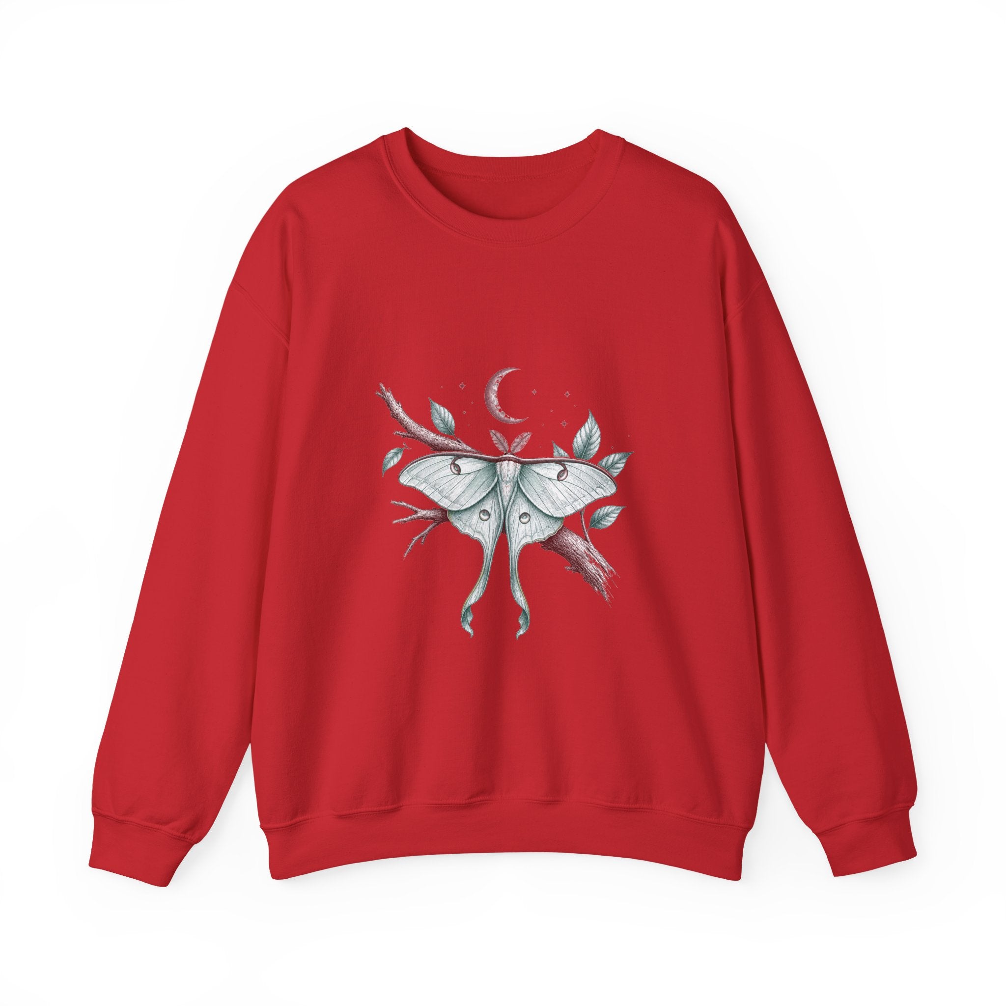 Matching Couple Sweatshirt - Butterfly & Moth Matching Couple Premium Fleece Sweatshirt Hand-Drawn Art His Hers Anniversary Gift - Design B