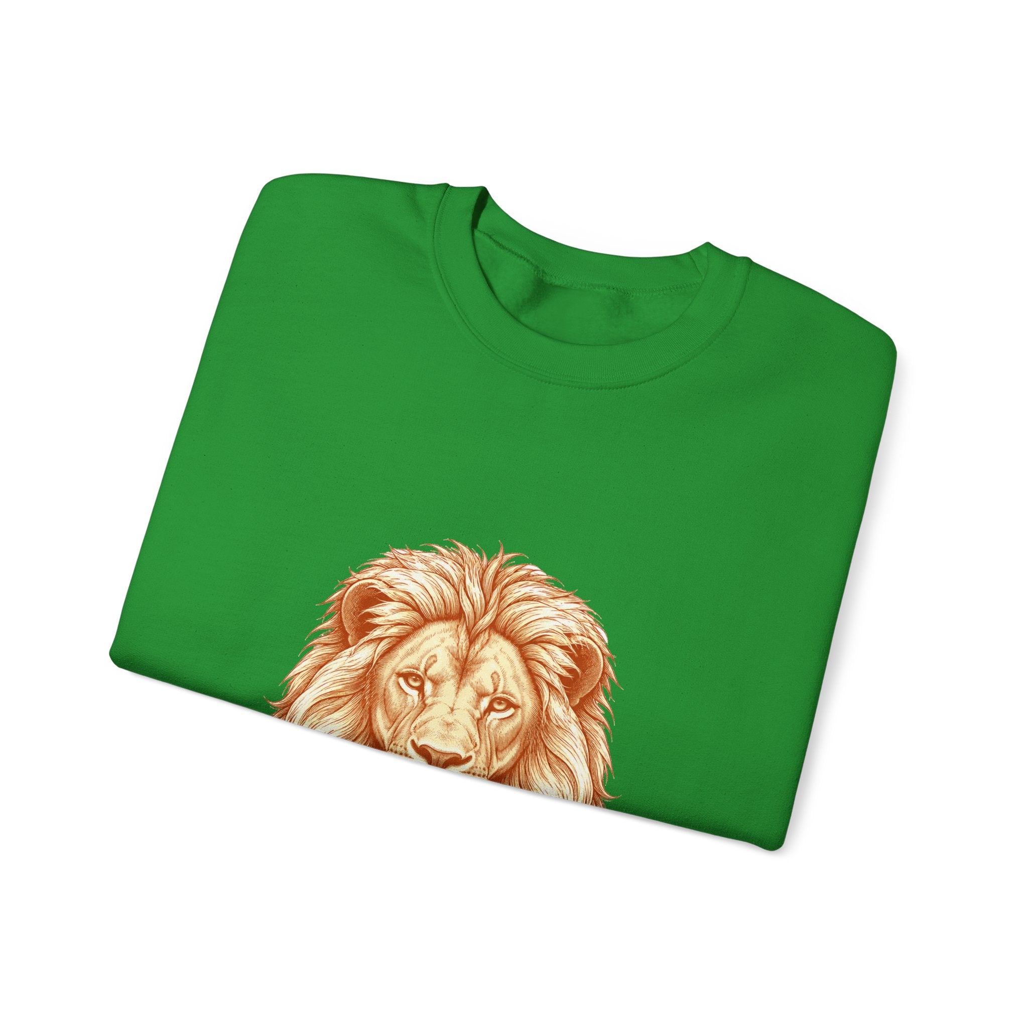 Matching Couple Sweatshirt - Lion & Lamb Matching Couple Comfort Colors Crew Hand-Drawn Art His Hers Anniversary Gift - Design A