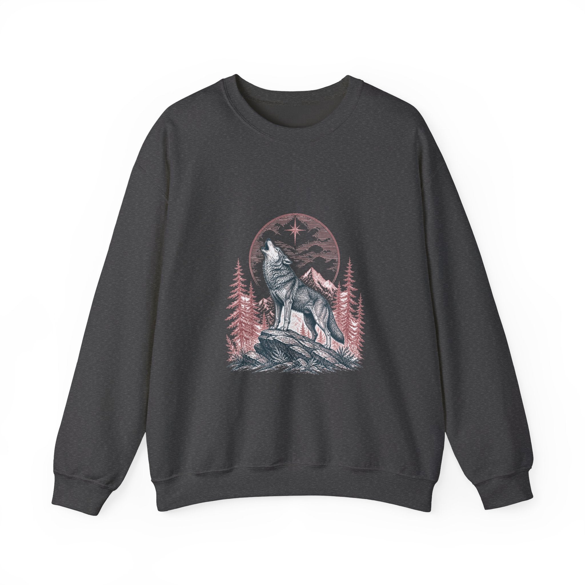 Matching Couple Sweatshirt - Wolf & Dove Matching Couple Premium Fleece Sweatshirt Vintage Art His Hers Honeymoon Gift - Design A