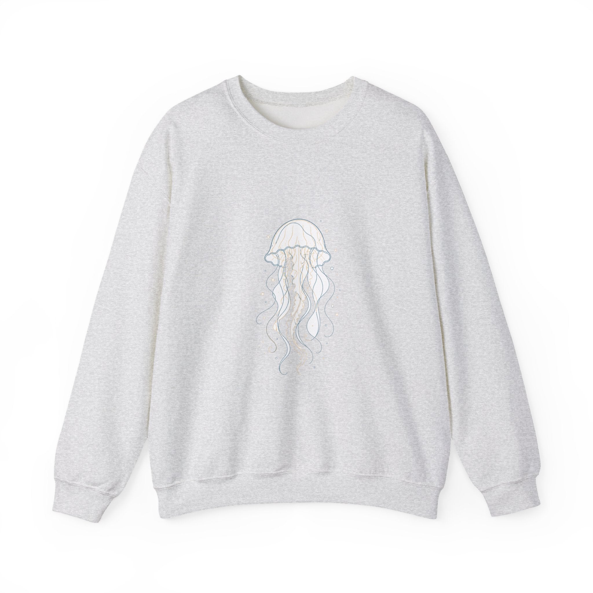 Matching Couple Sweatshirt - Octopus & Jellyfish Matching Couple Crewneck Sweatshirt Minimalist Art His Hers Valentine Gift - Design B