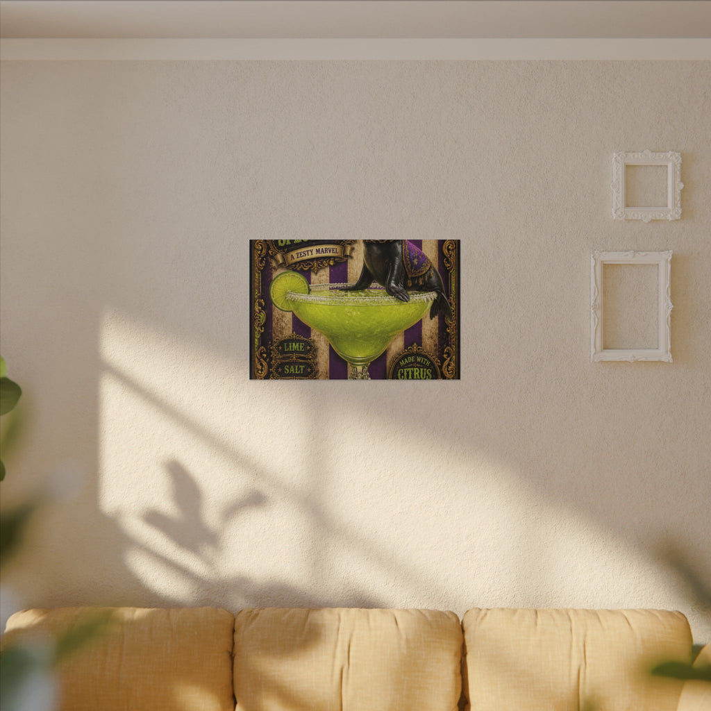 Margarita Balancing Seal Wall Art Canvas 16×20 Baroque Home Office Decor Maximalist Print