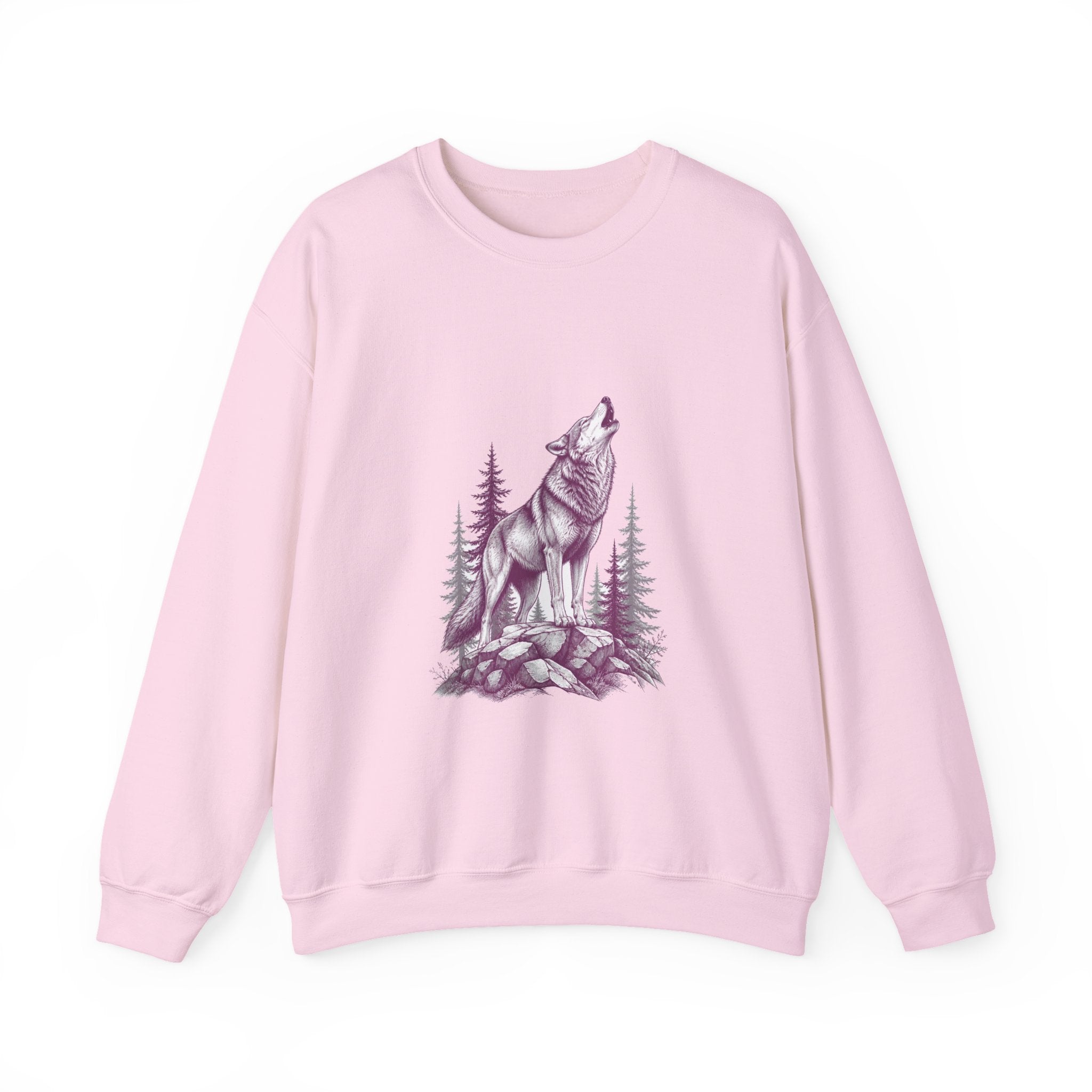 Matching Couple Sweatshirt - Wolf & Dove Matching Couple Comfort Colors Crew Hand-Drawn Art His Hers Anniversary Gift - Design A