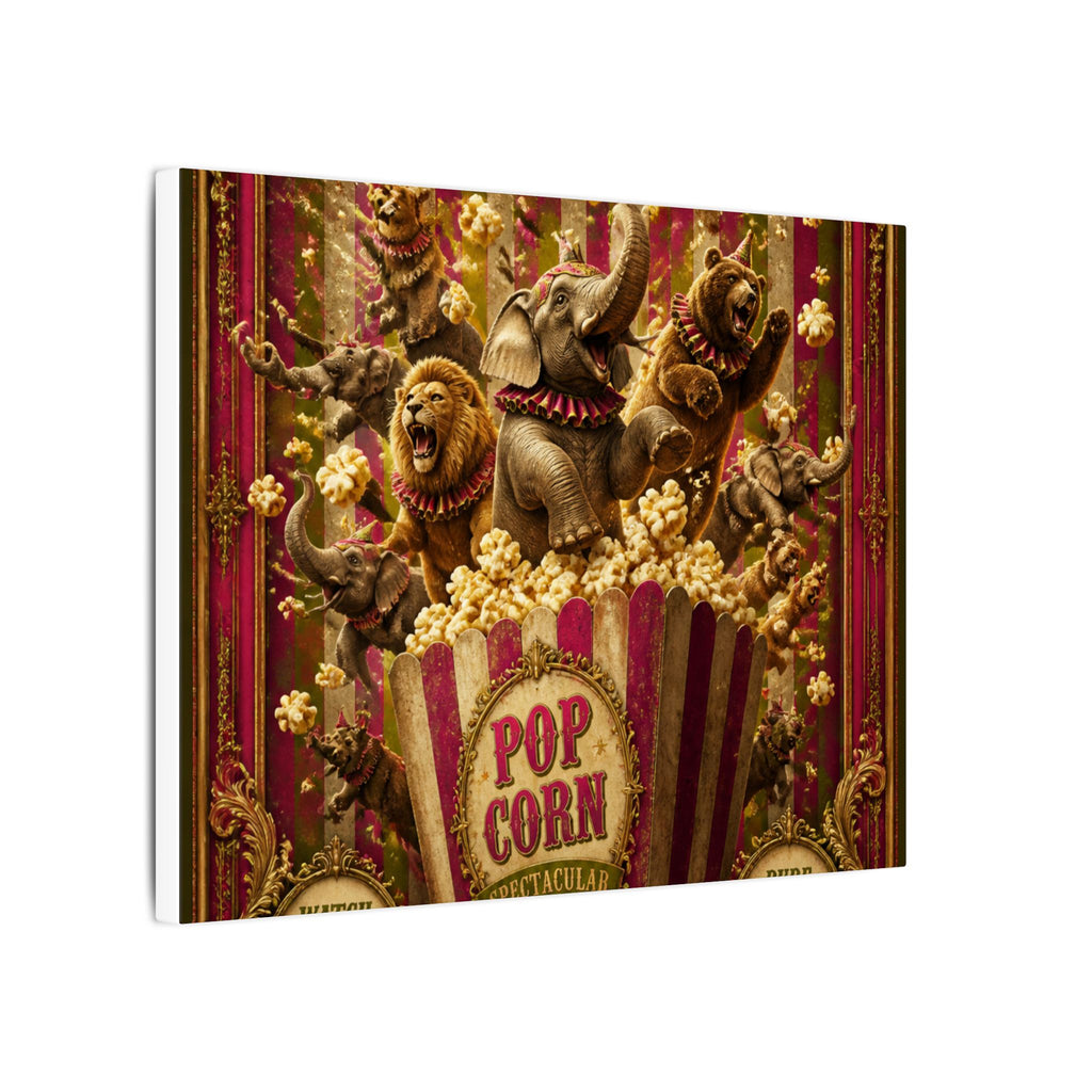 Popcorn Box Animals Wall Art Canvas 16×20 Baroque Home Office Decor Maximalist Print