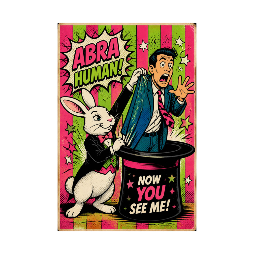 Magic Hat Rabbit Wall Art Poster 18×24 Pop Art Living Room Decor Maximalist Print