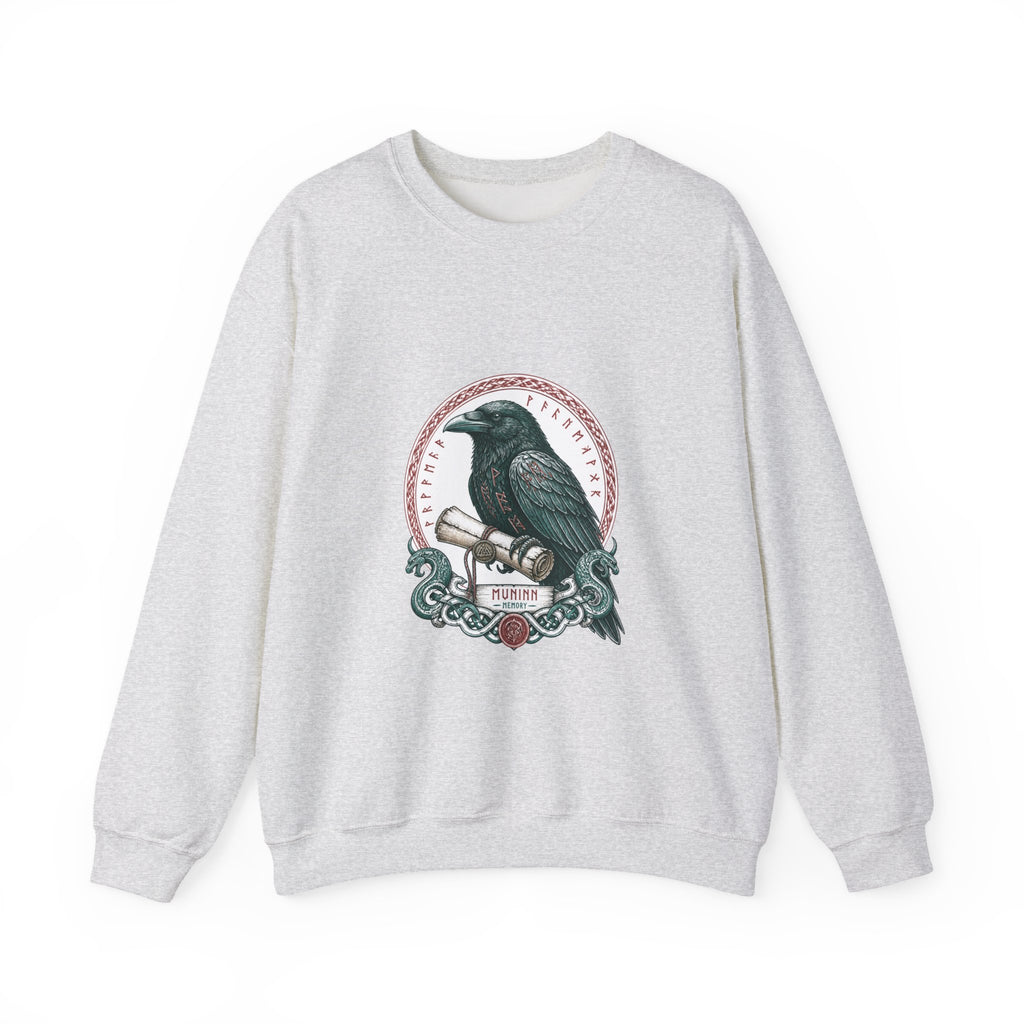Matching Couple Sweatshirt - Huginn & Muninn Matching Couple Premium Fleece Sweatshirt Hand-Drawn Art His Hers Anniversary Gift - Design B