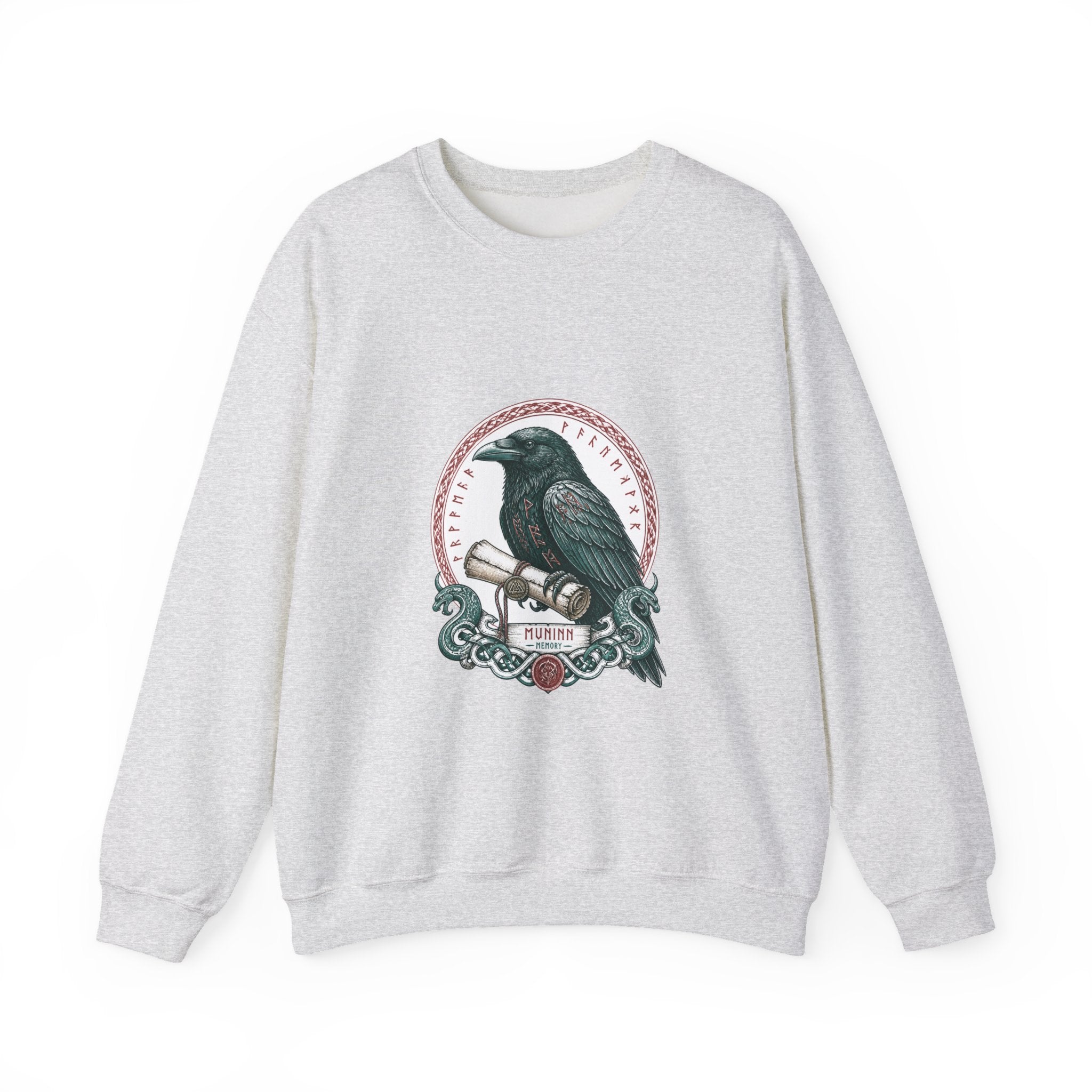 Matching Couple Sweatshirt - Huginn & Muninn Matching Couple Premium Fleece Sweatshirt Hand-Drawn Art His Hers Anniversary Gift - Design B