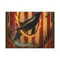 Seal Fire Hoop Wall Art Canvas 16×20 Art Deco Entryway Decor Maximalist Print