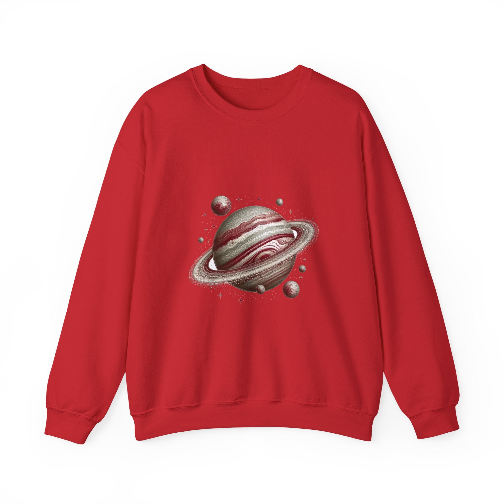 Matching Couple Sweatshirt - Astronaut & Planet Matching Couple Crewneck Sweatshirt Vintage Art His Hers Wedding Gift - Design B