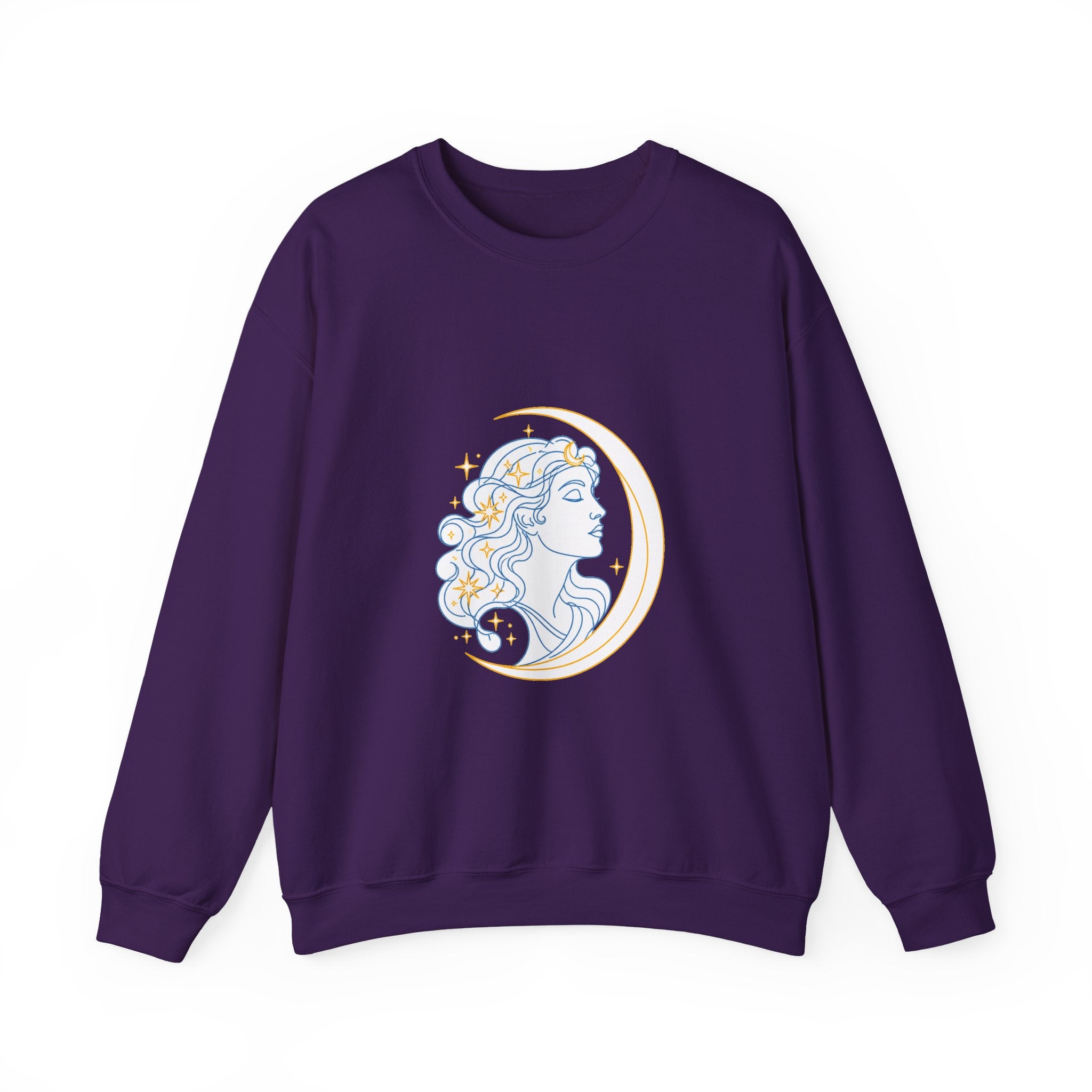 Matching Couple Sweatshirt - Helios & Selene Matching Couple Crewneck Sweatshirt Minimalist Art His Hers Valentine Gift - Design B