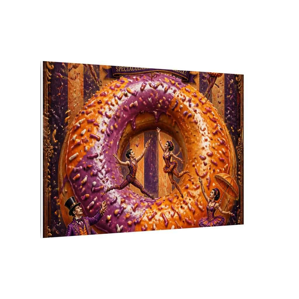 Donut Circus Ring Wall Art Canvas 24×36 Baroque Studio Decor Maximalist Print