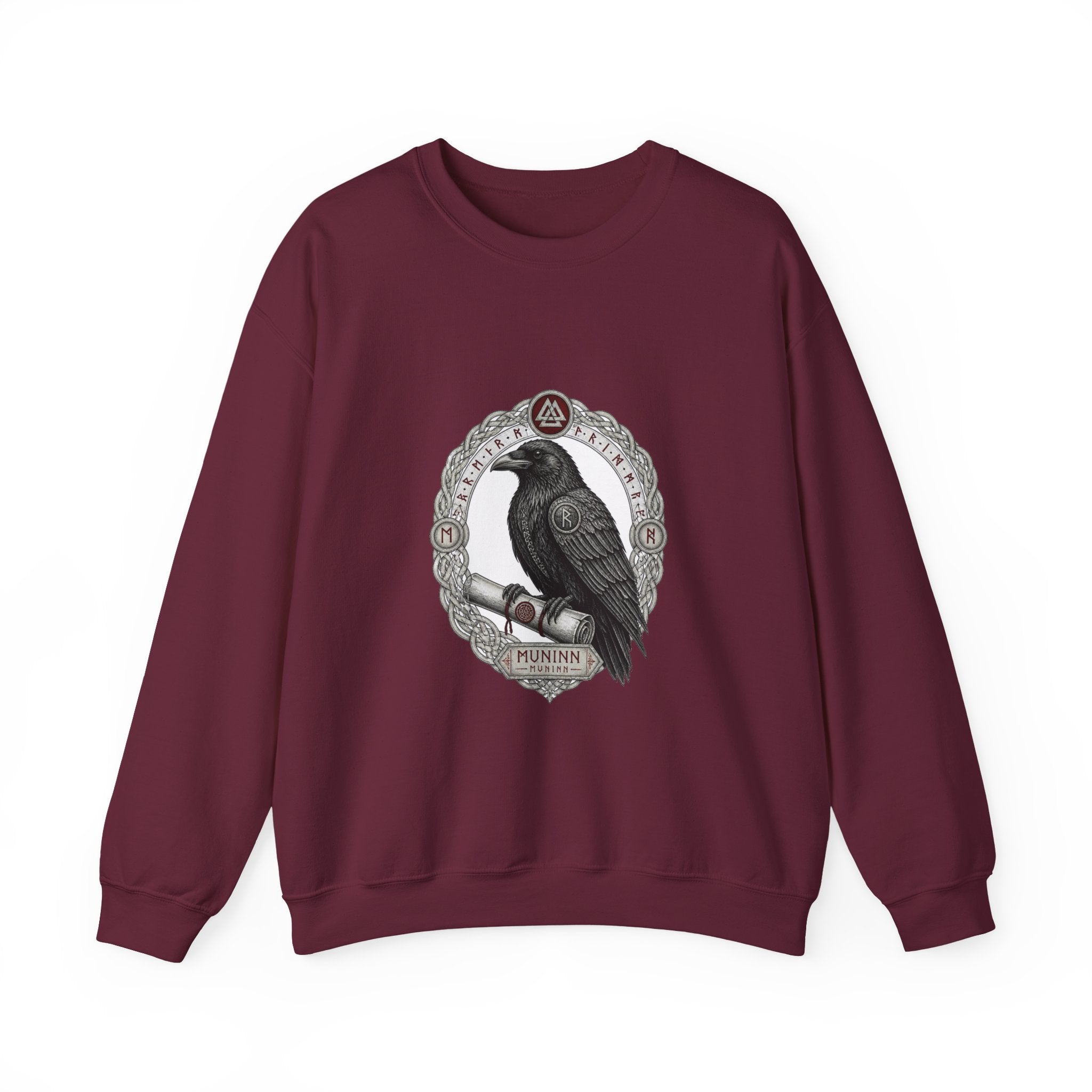 Matching Couple Sweatshirt - Huginn & Muninn Matching Couple Comfort Colors Crew Vintage Art His Hers Honeymoon Gift - Design B