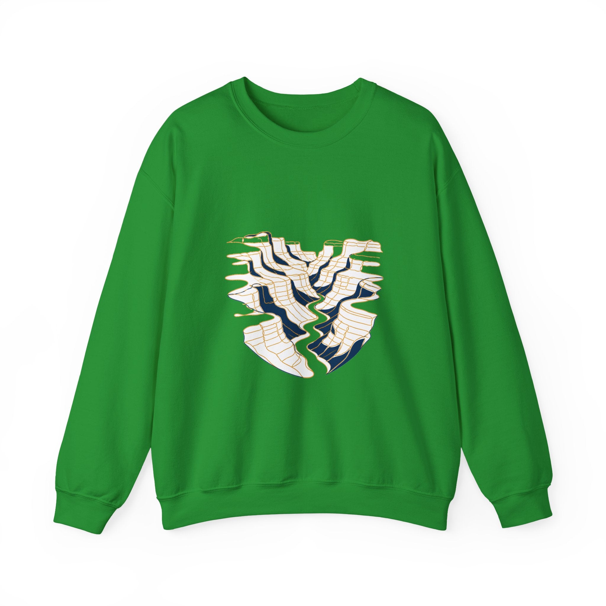 Matching Couple Sweatshirt - Lavender Fields & Canyon Matching Couple Crewneck Sweatshirt Minimalist Art His Hers Valentine Gift - Design B