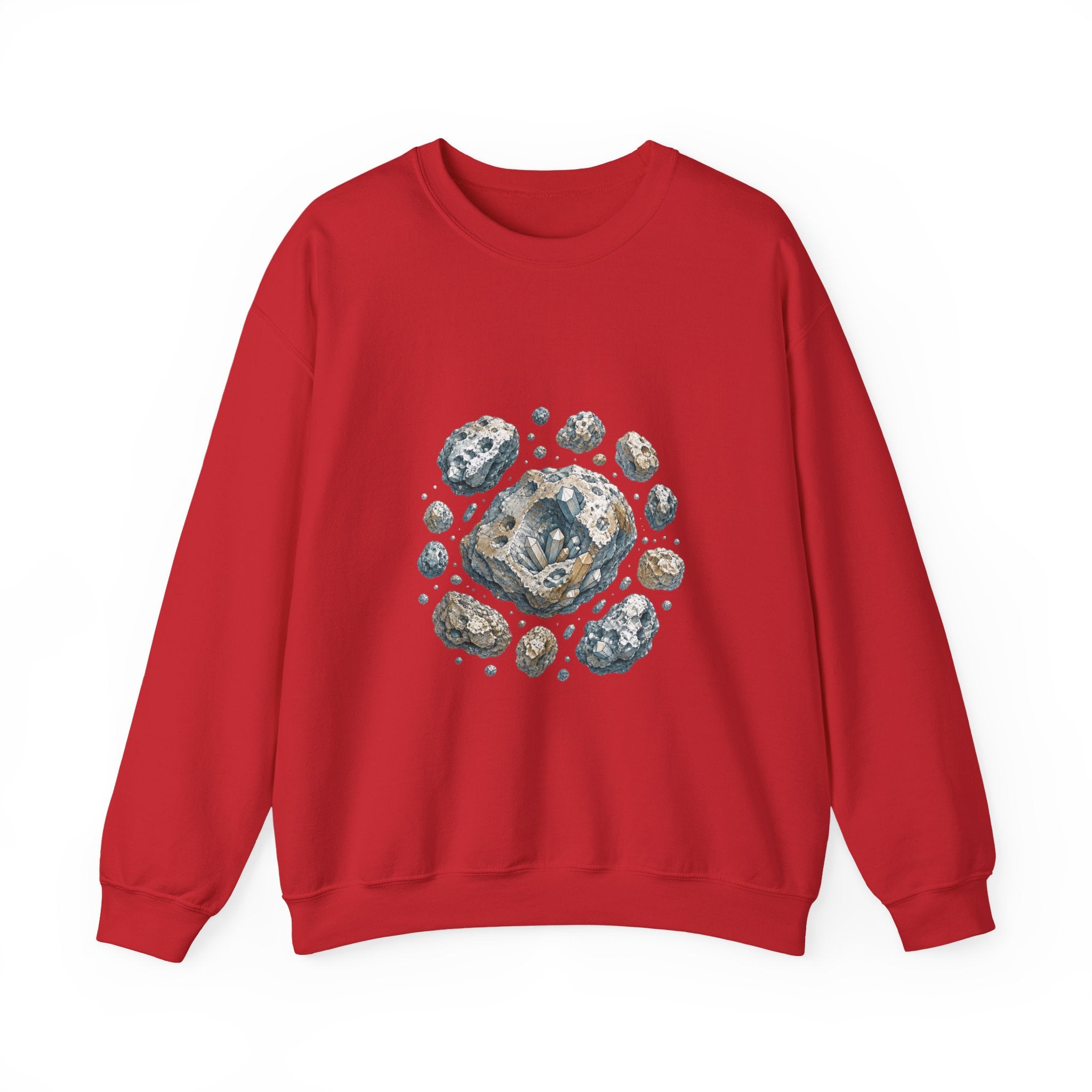 Matching Couple Sweatshirt - Comet & Asteroid Matching Couple Premium Fleece Sweatshirt Hand-Drawn Art His Hers Anniversary Gift - Design B