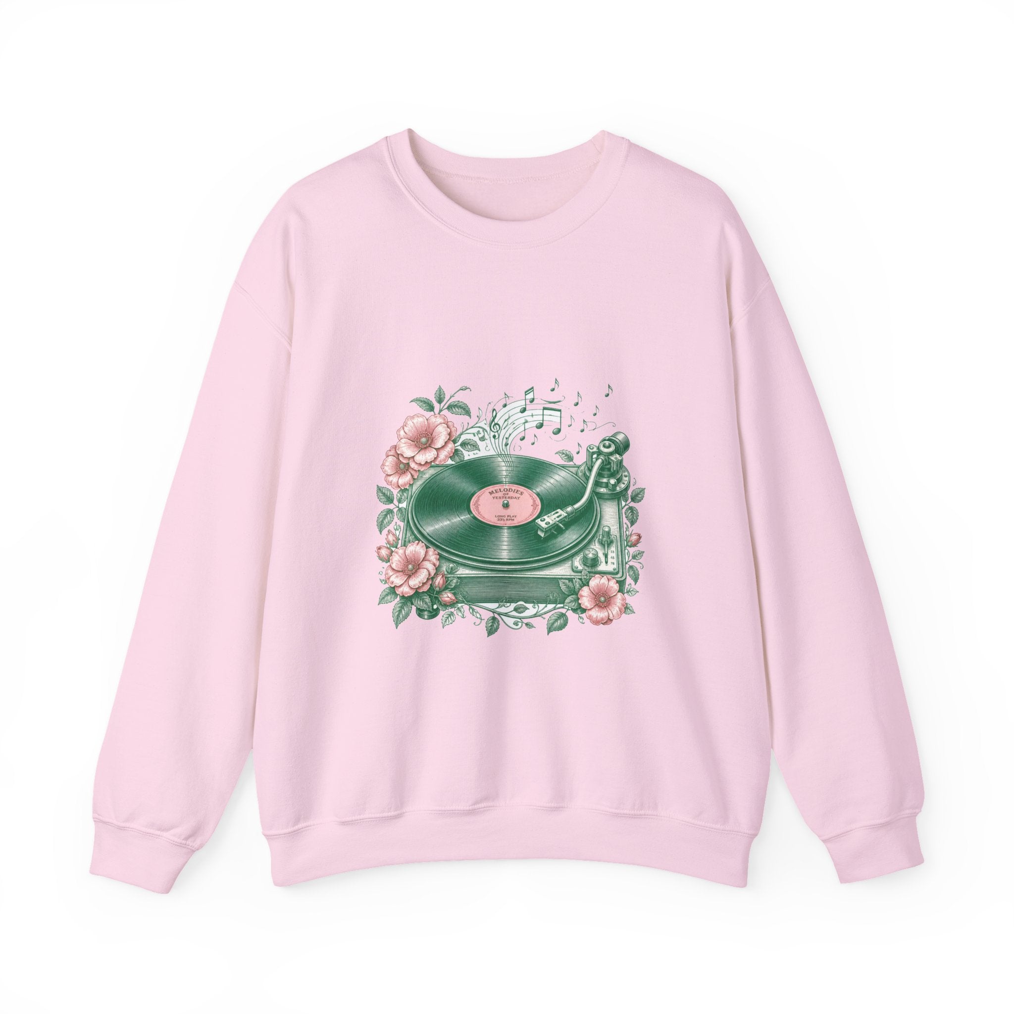 Matching Couple Sweatshirt - Vinyl & Cassette Matching Couple Comfort Colors Crew Vintage Art His Hers Honeymoon Gift - Design A